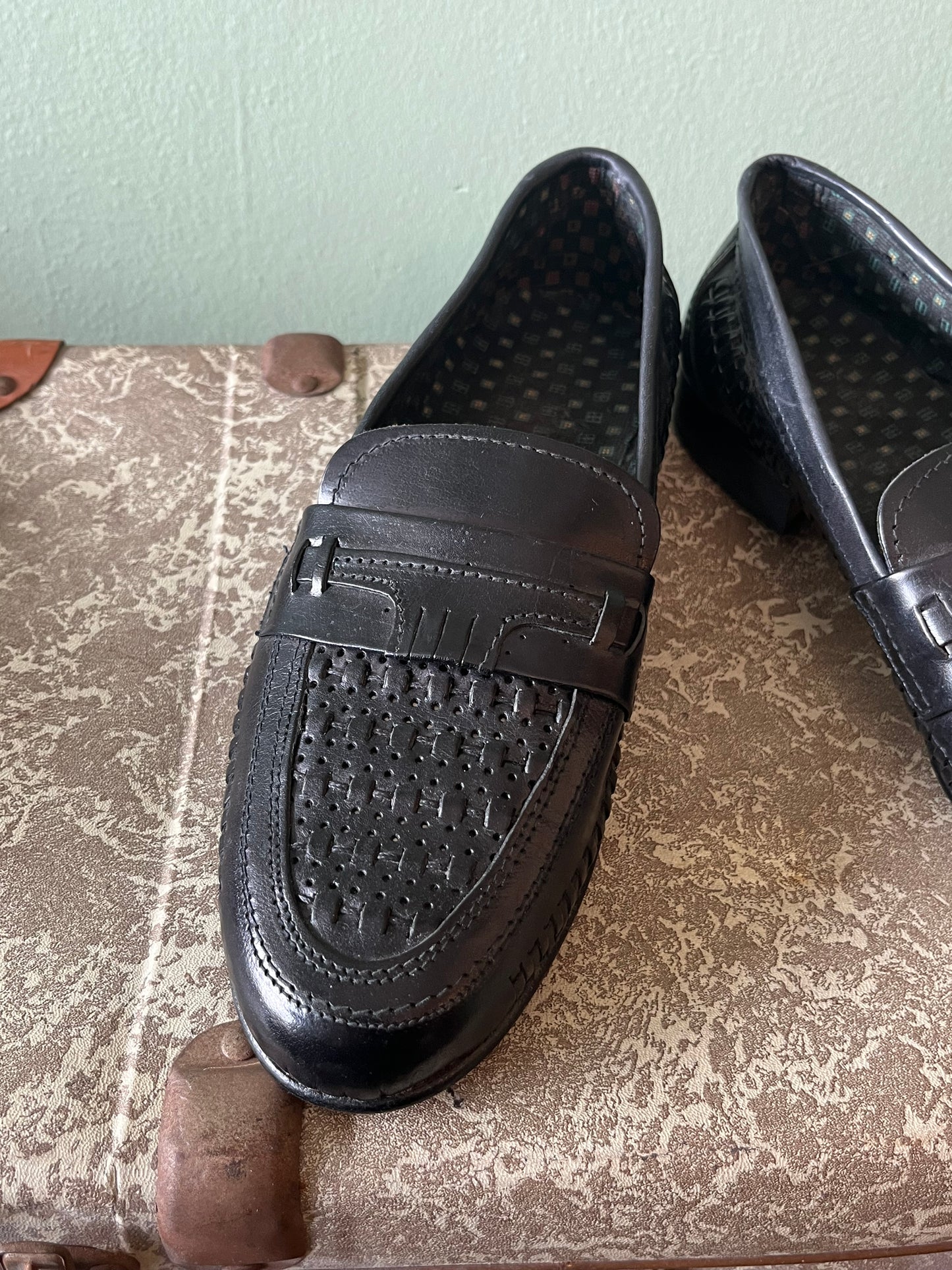 Scarpe mocassino pelle nera NOS tg. 42