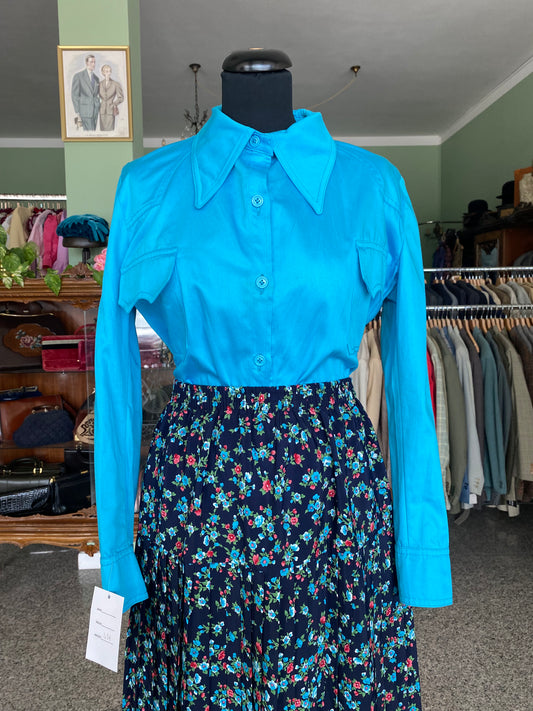 Camicia anni ‘70 azzurra - TG. 44/46