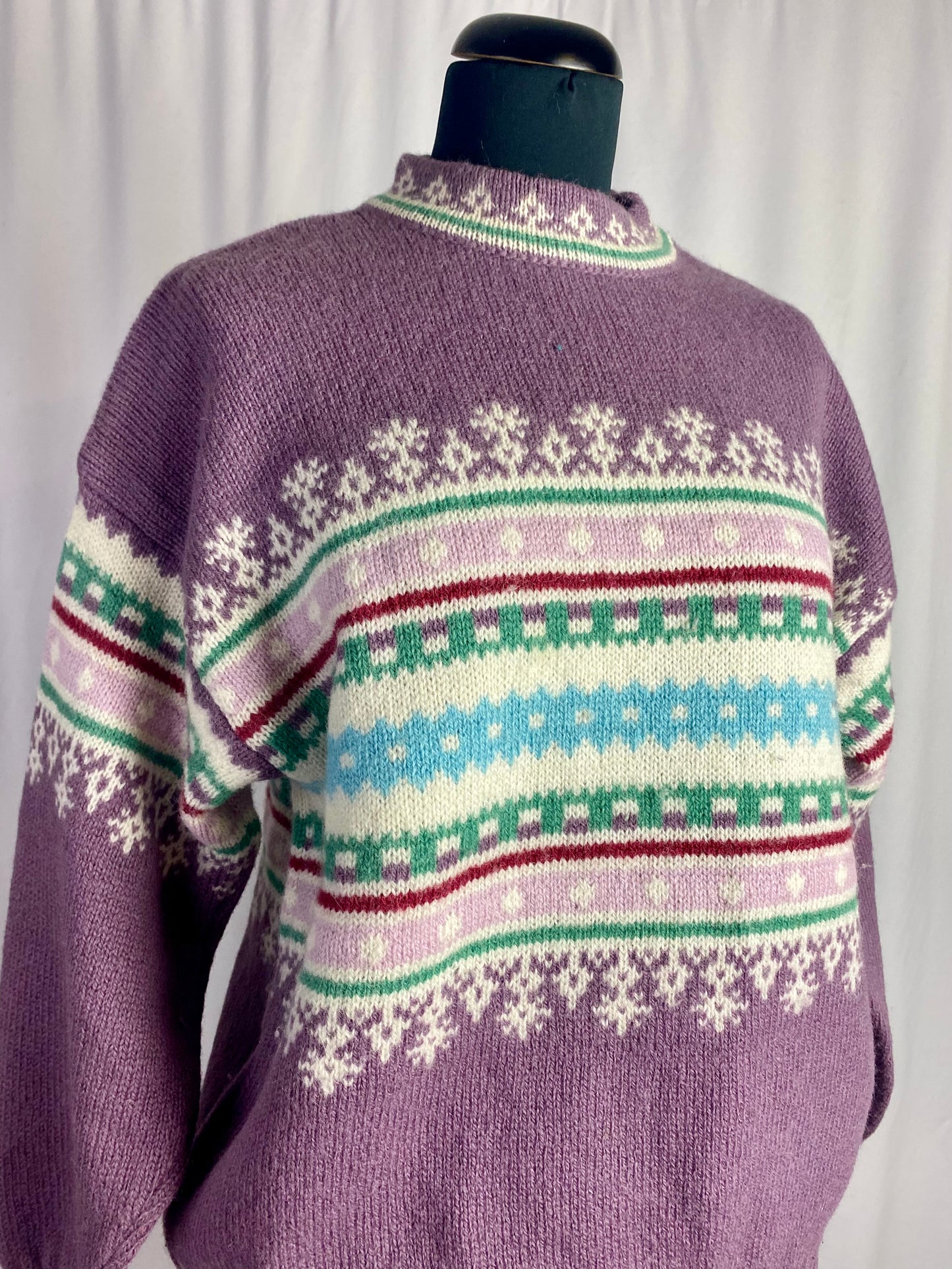 Maglione in lana lilla