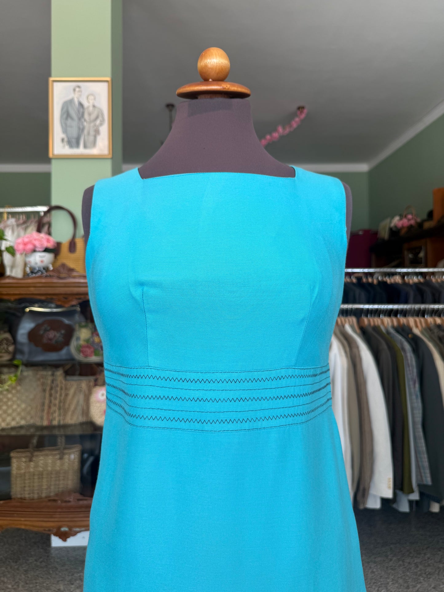 Mini dress anni ‘60 turchese - TG. 38/40