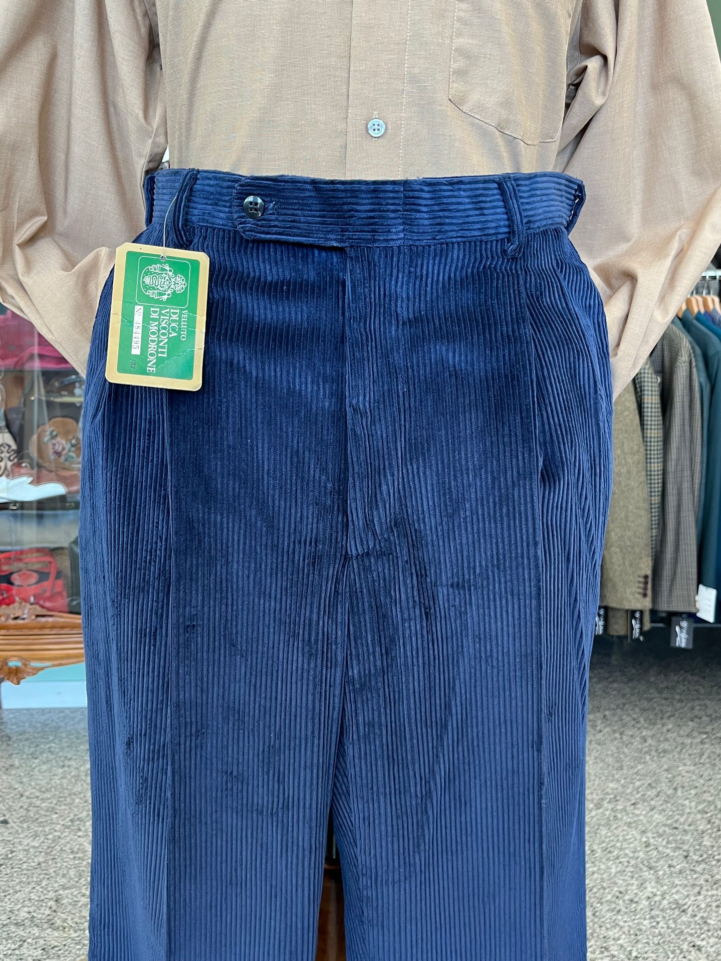 Calzoni anni ‘80 in velluto NOS tg. 56-58