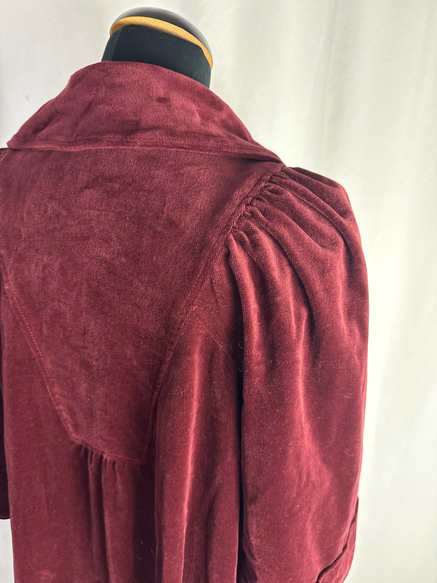 Abito anni ‘70 in velluto borgogna - TG. 40