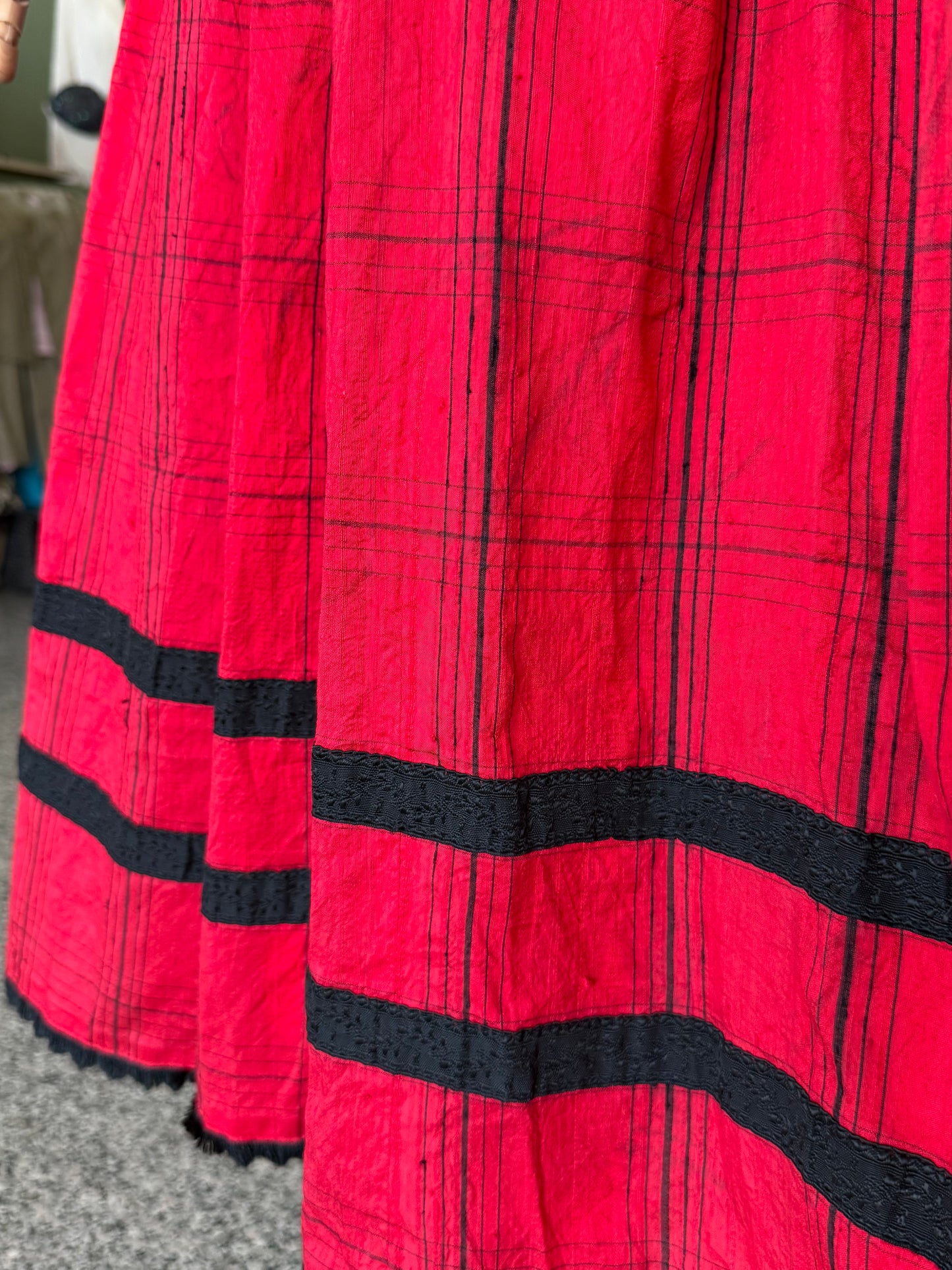 Gonna a ruota rossa folk - TG. 38/40