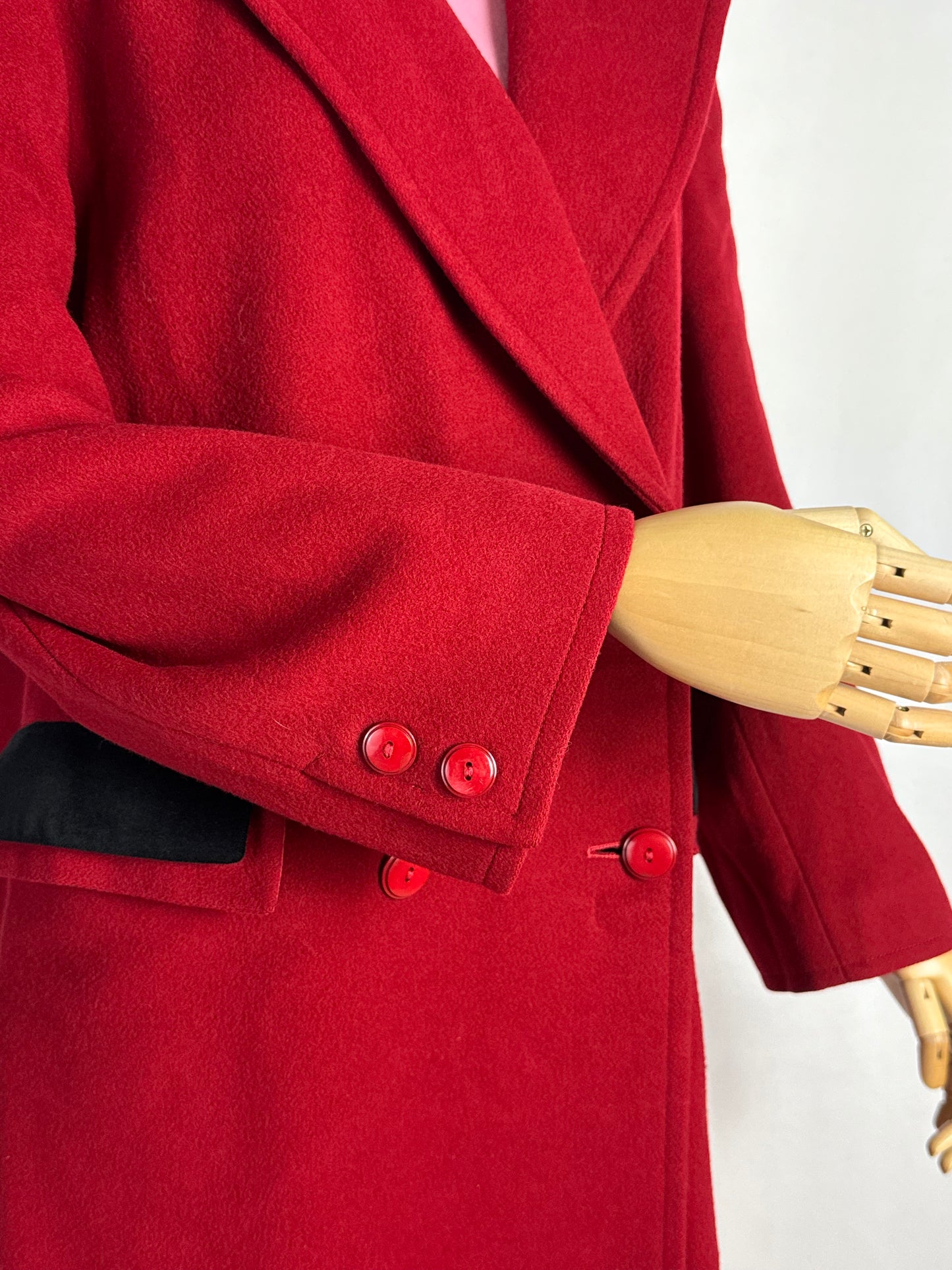 Cappotto rosso con profili neri - TG. 48/50