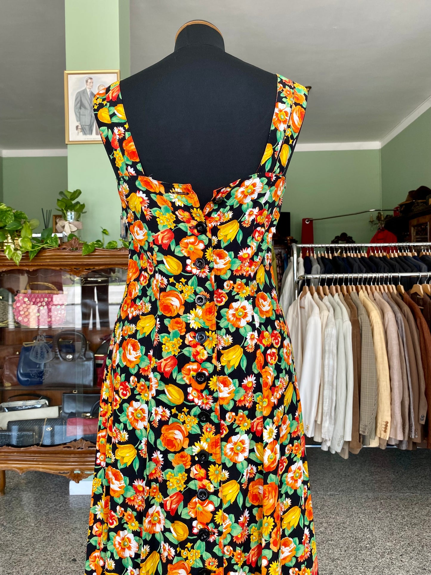 Abito con stampa floreale - TG. 38/40 con poco seno