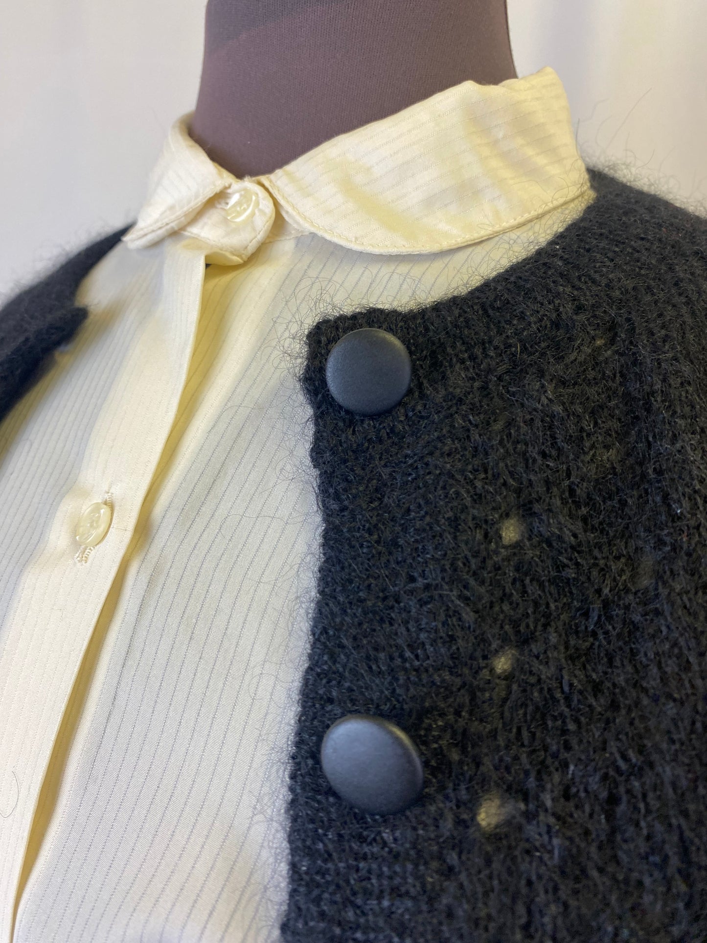 Cardigan nero mohair