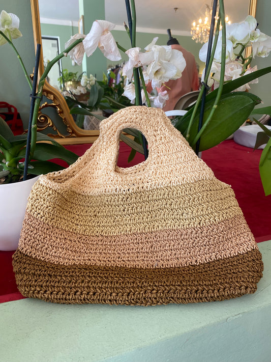 Borsa crochet a righe degradé