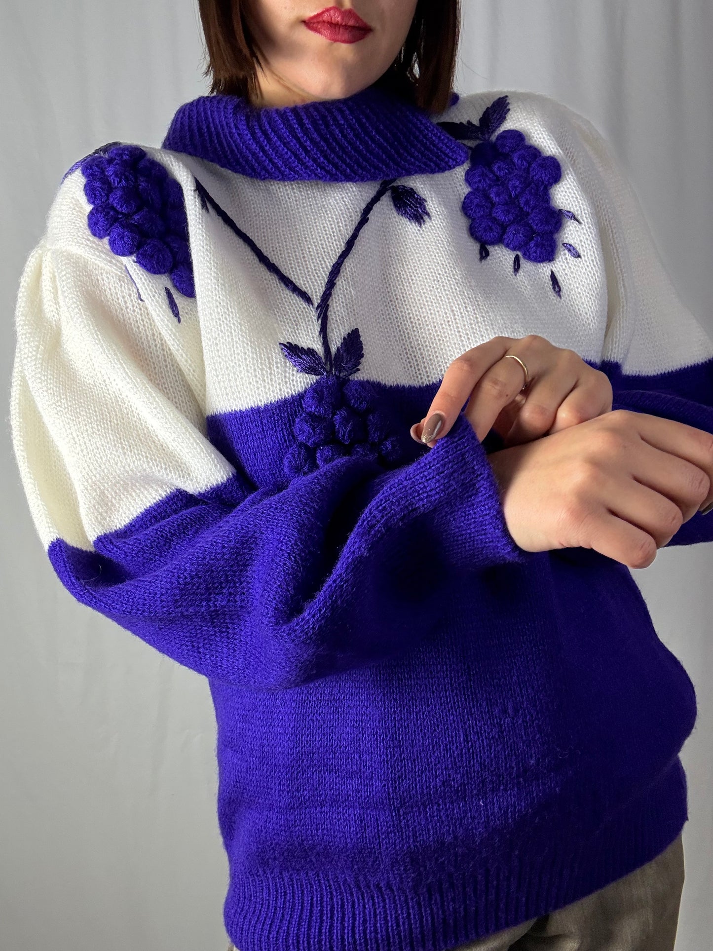 Maglione con grappoli d’uva 🍇 - TG. 44-50