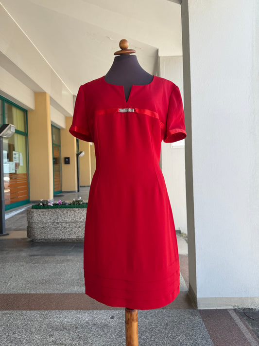 Abito anni ‘80 rosso bon ton - TG. 46