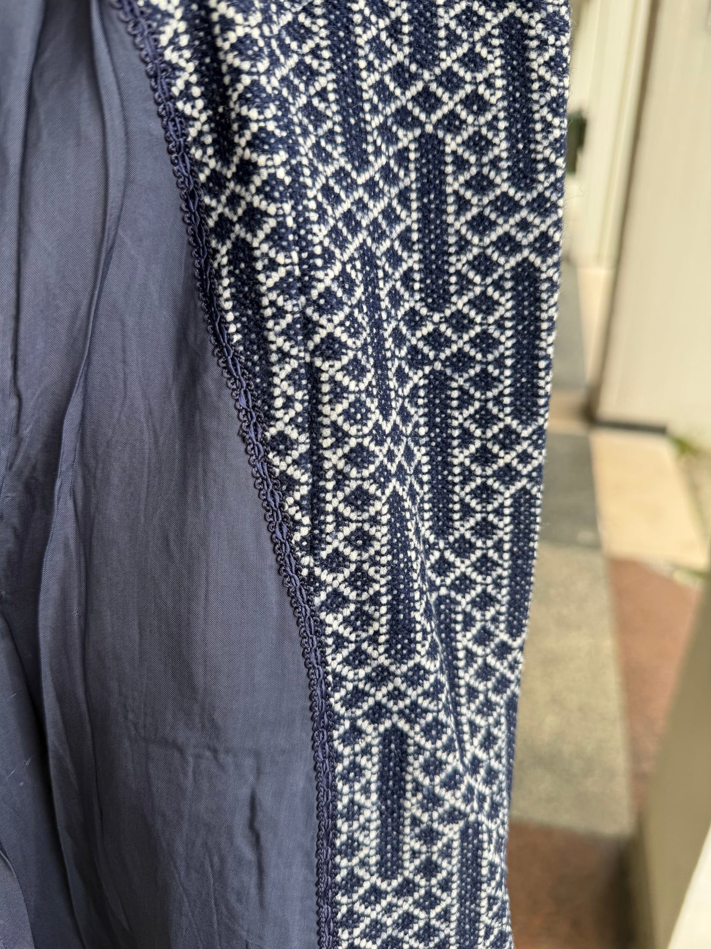Cappotto anni ‘60 bianco e blu - TG. 48/50