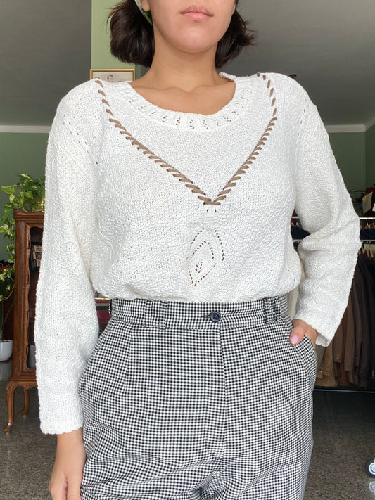 Blusa bianca in cotone - TG. 42/44/46