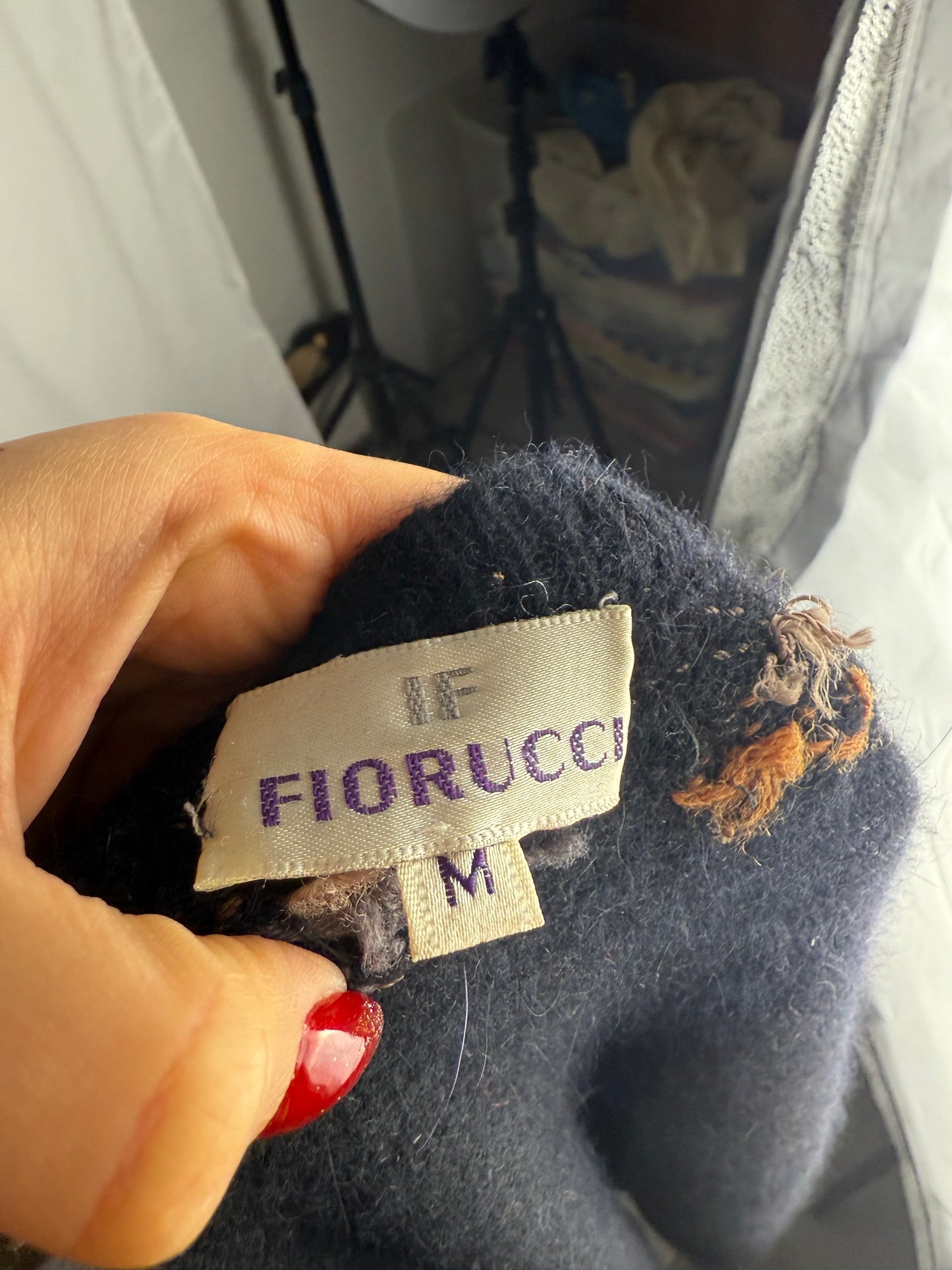 Cardigan in angora con ricami gioiello - TG. 42/44