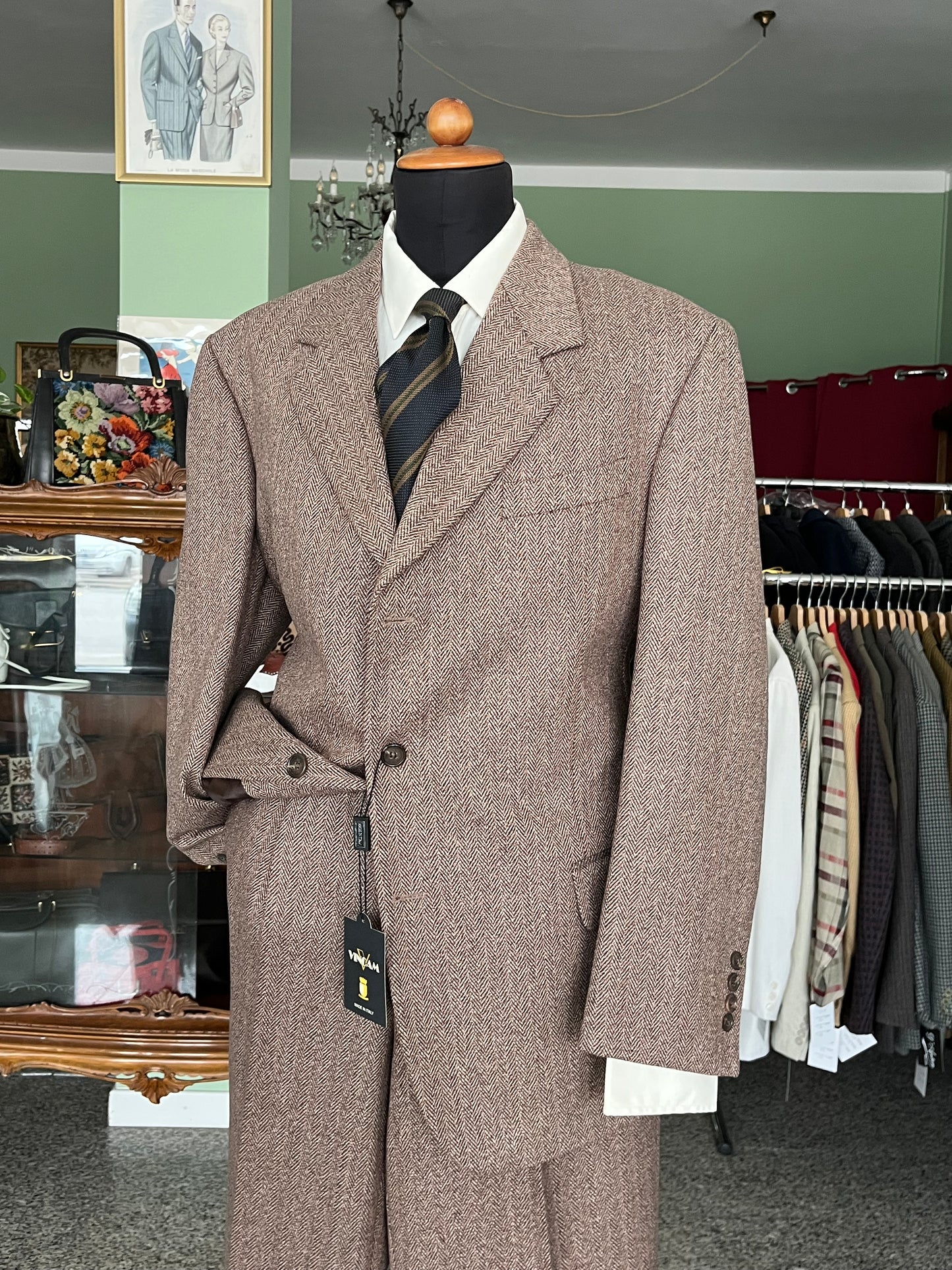 Completo anni '90 tweed NOS tg. 54 drop 4