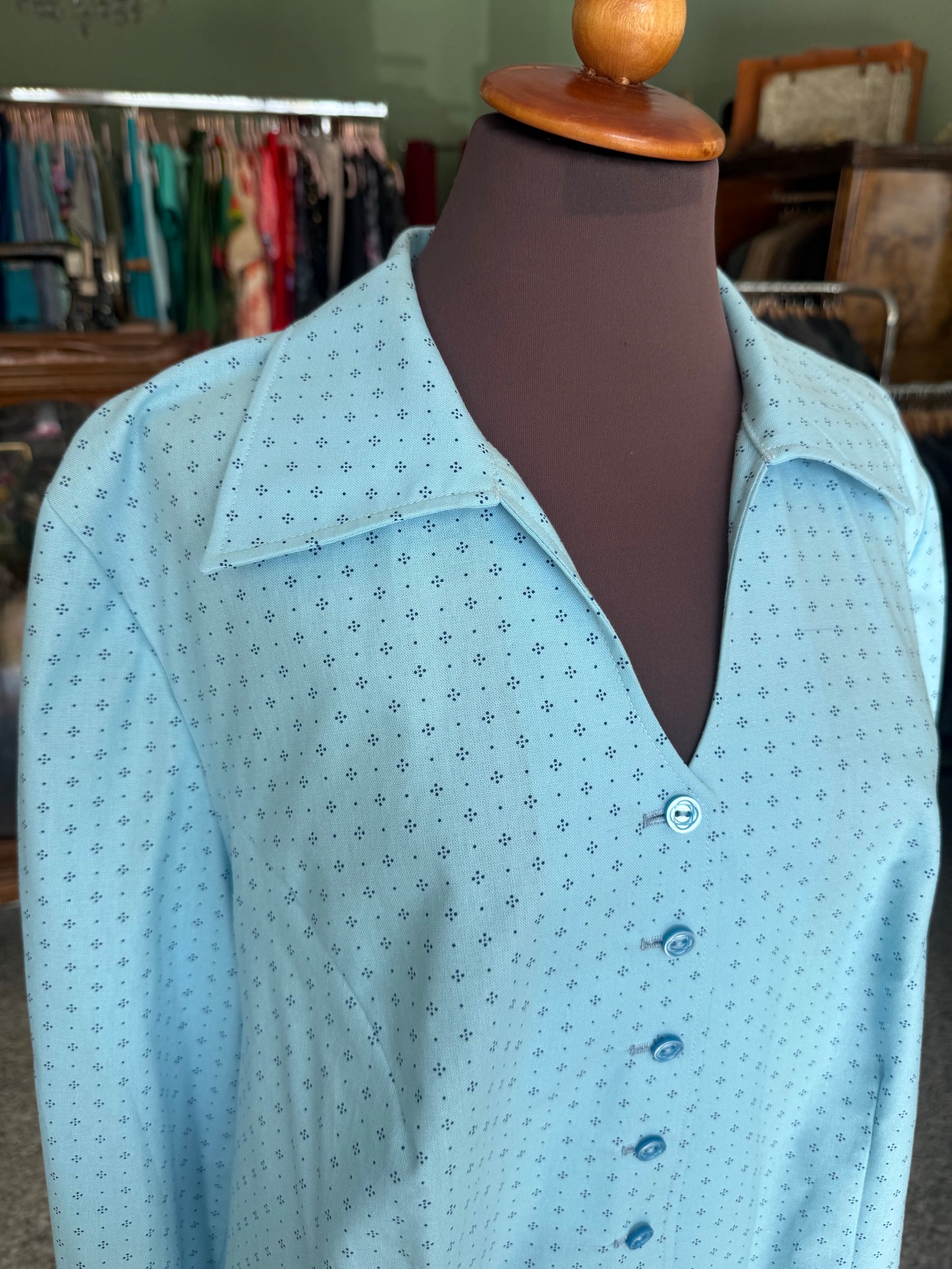 Camicia azzurra anni ‘70 - TG. 46/48