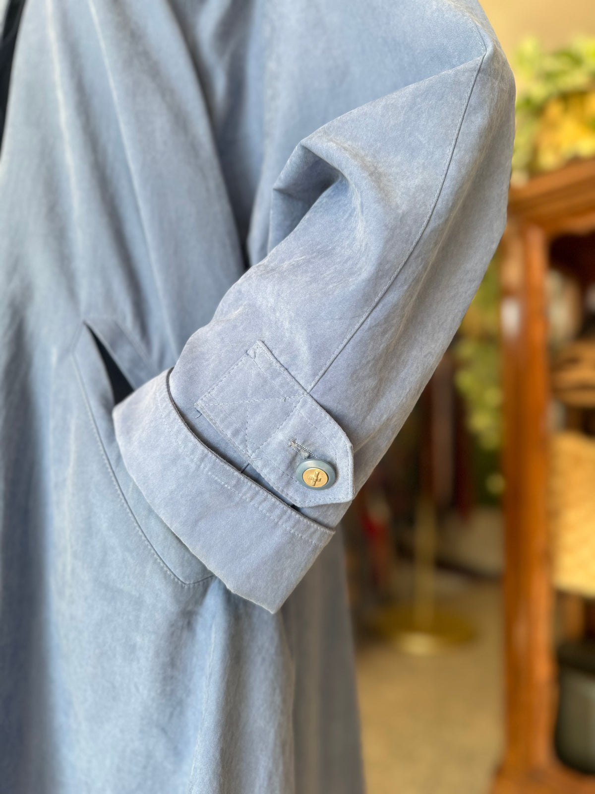 Trench anni ‘80 azzurro fiordalisio- TG. 44-50