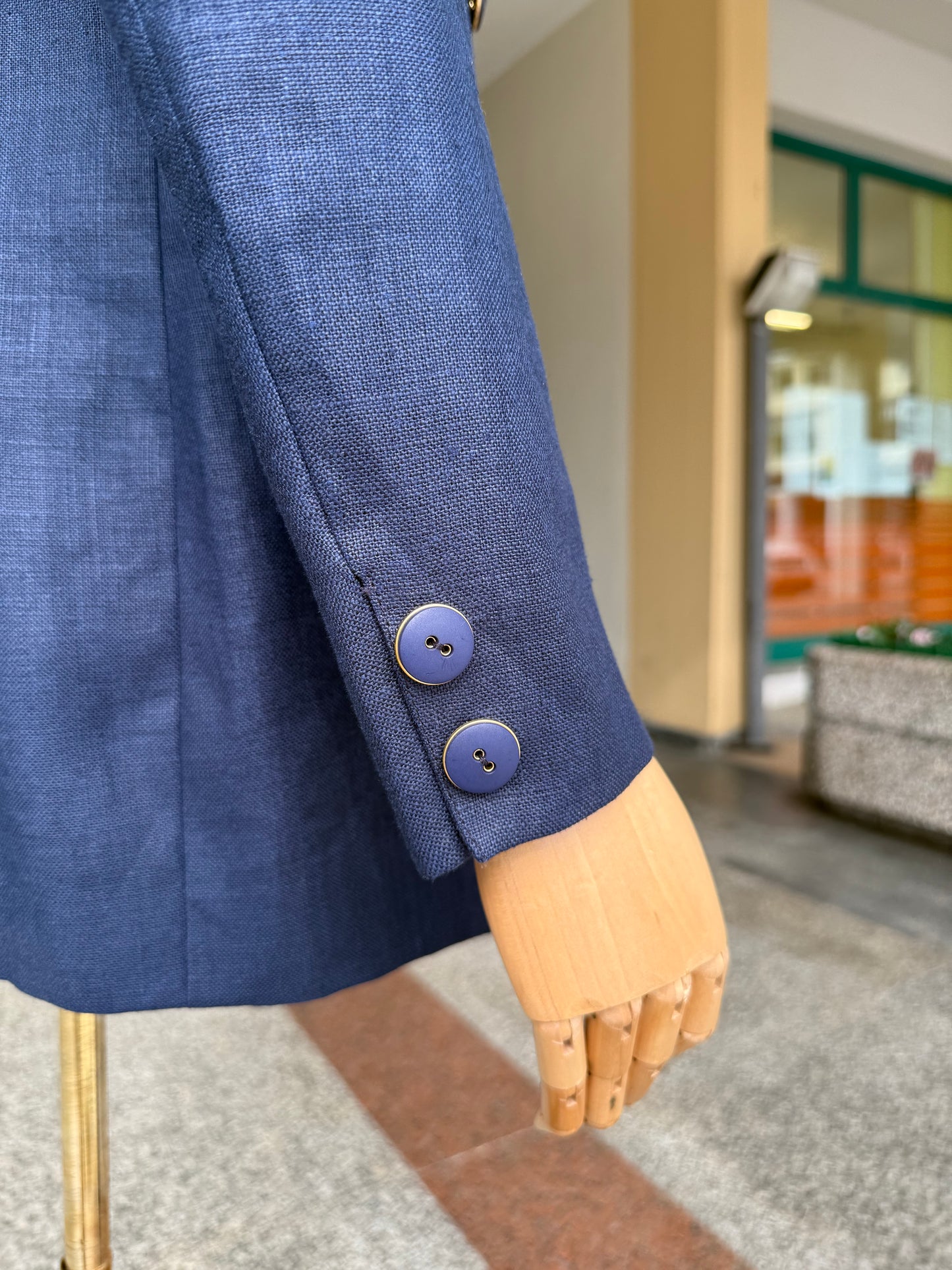 Blazer blu navy in lino - TG. 44