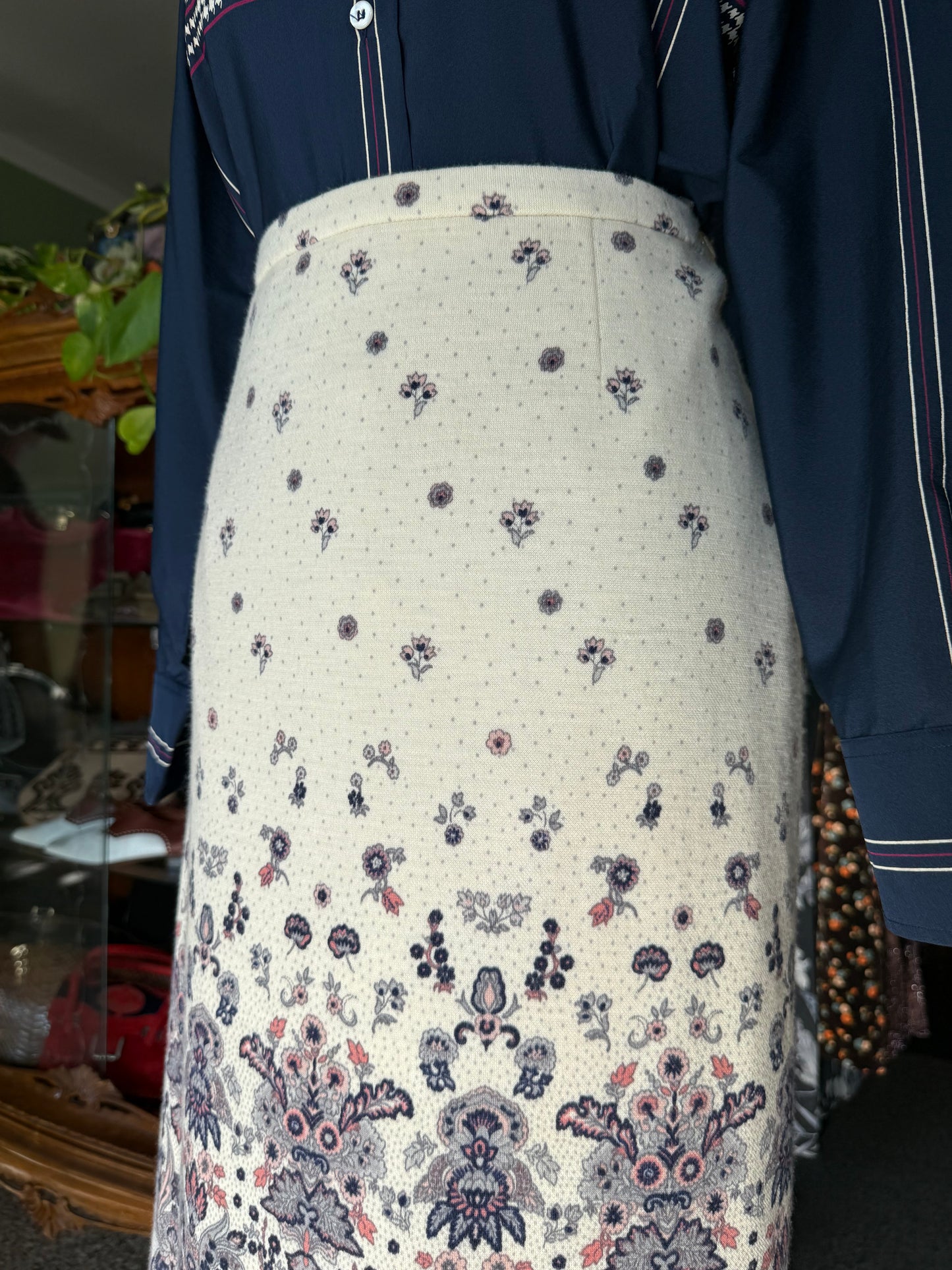 Gonna anni ‘70 a motivo floreale - TG. 46