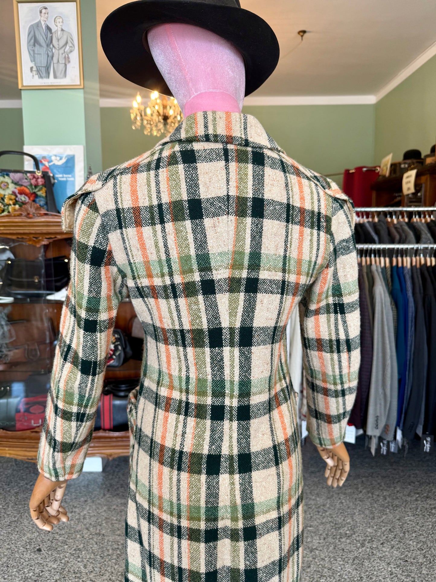 Cappotto anni ‘70 fantasia check - TG. 38