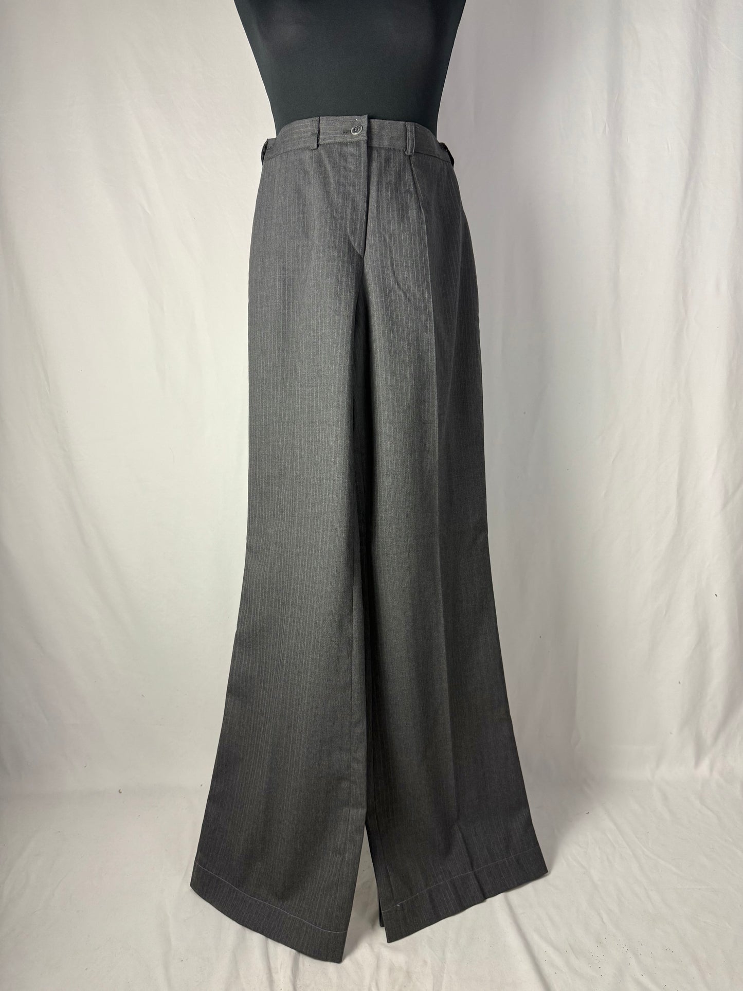 Tailleur in lana grigio gessato - TG. 40