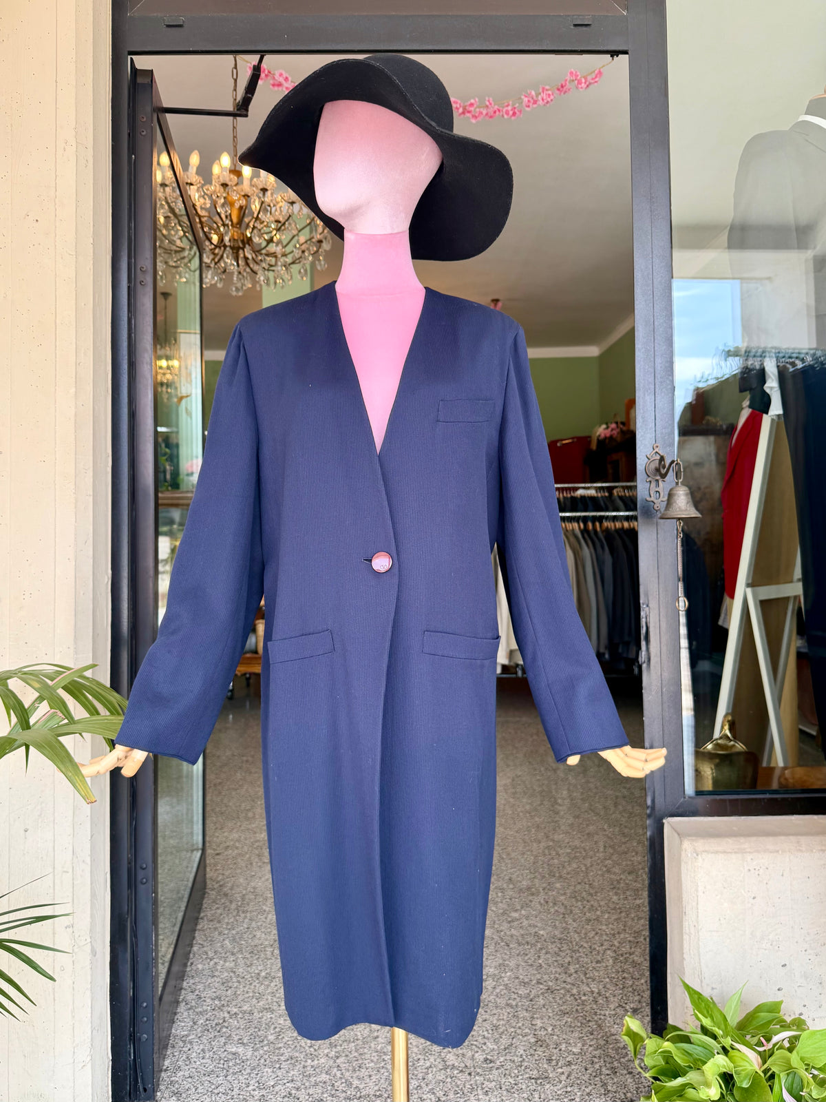 Soprabito anni ‘80 blu navy - TG. 46/48
