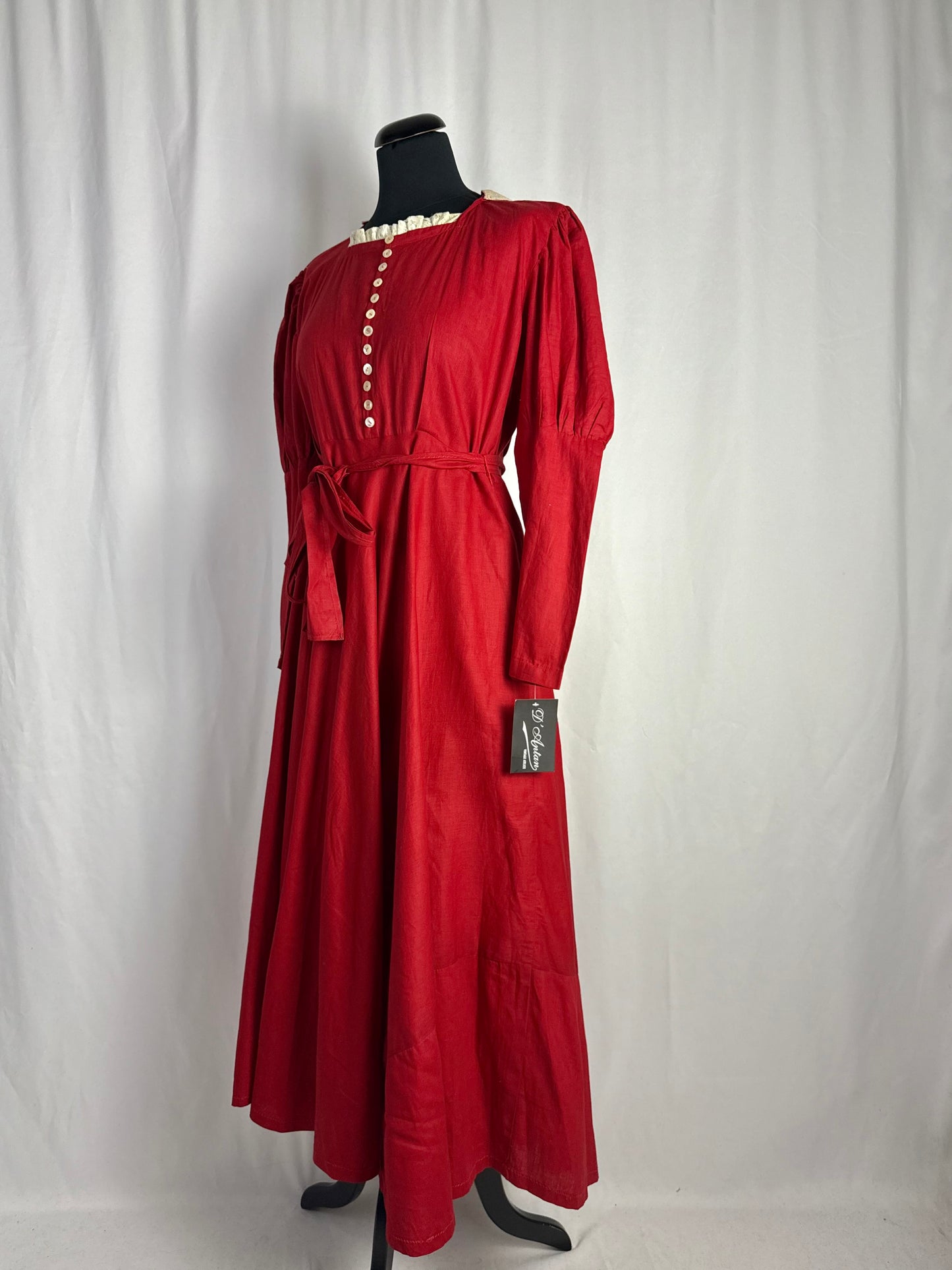 Abito anni ‘70 sartoriale rosso - TG. 42
