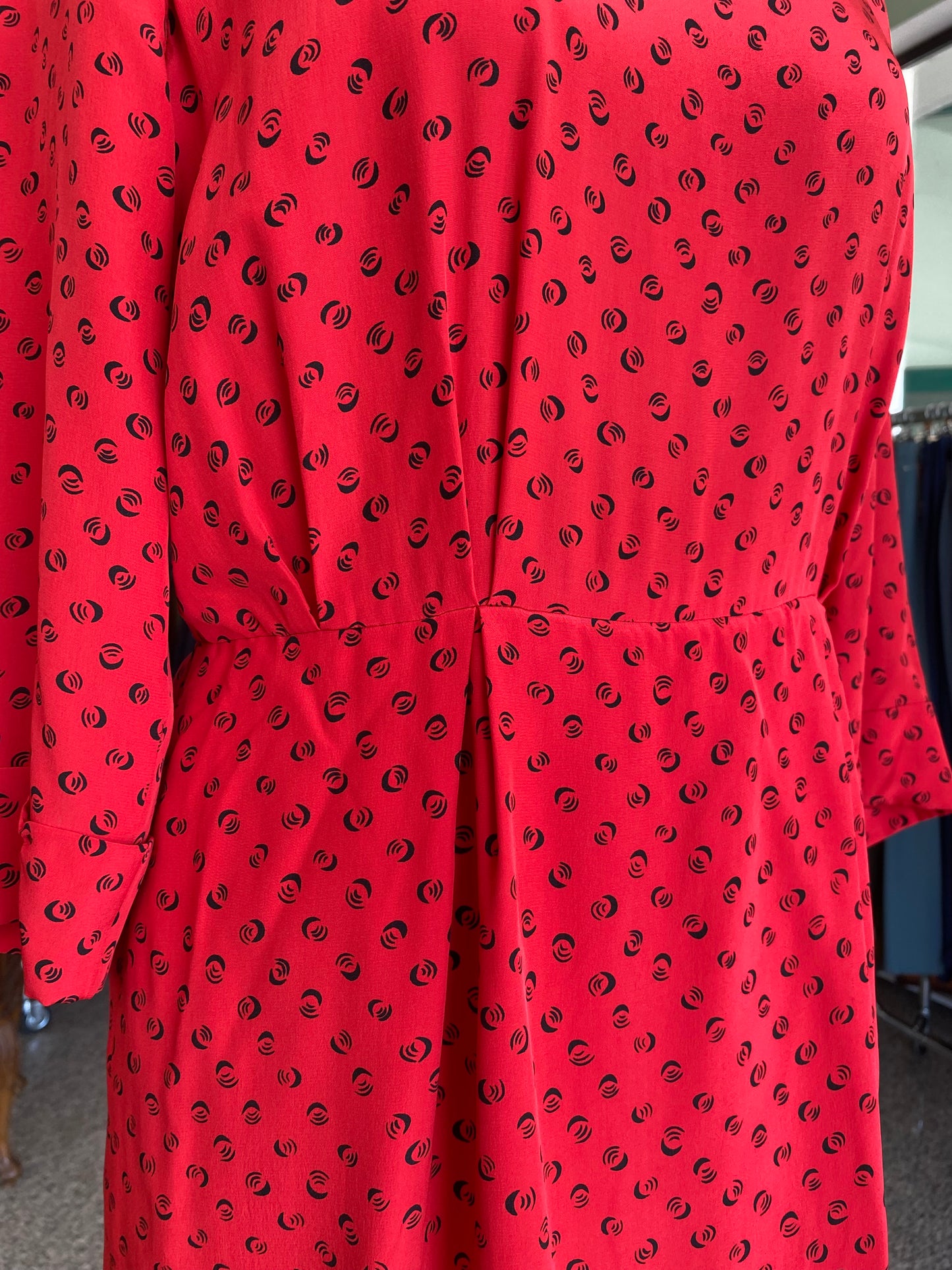 Abito rosso sartoriale in seta - TG. 40/42