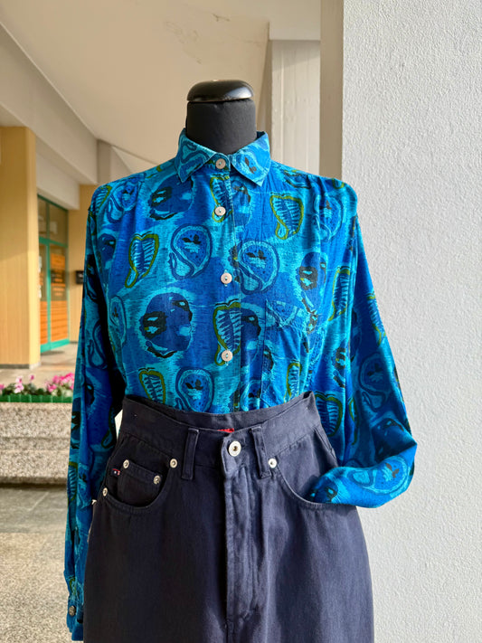 Camicia anni ‘80 turchese - TG. 44/46
