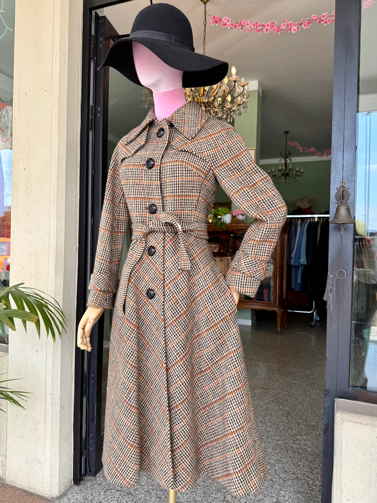Princess coat anni ‘70 pied de poule - TG. 38