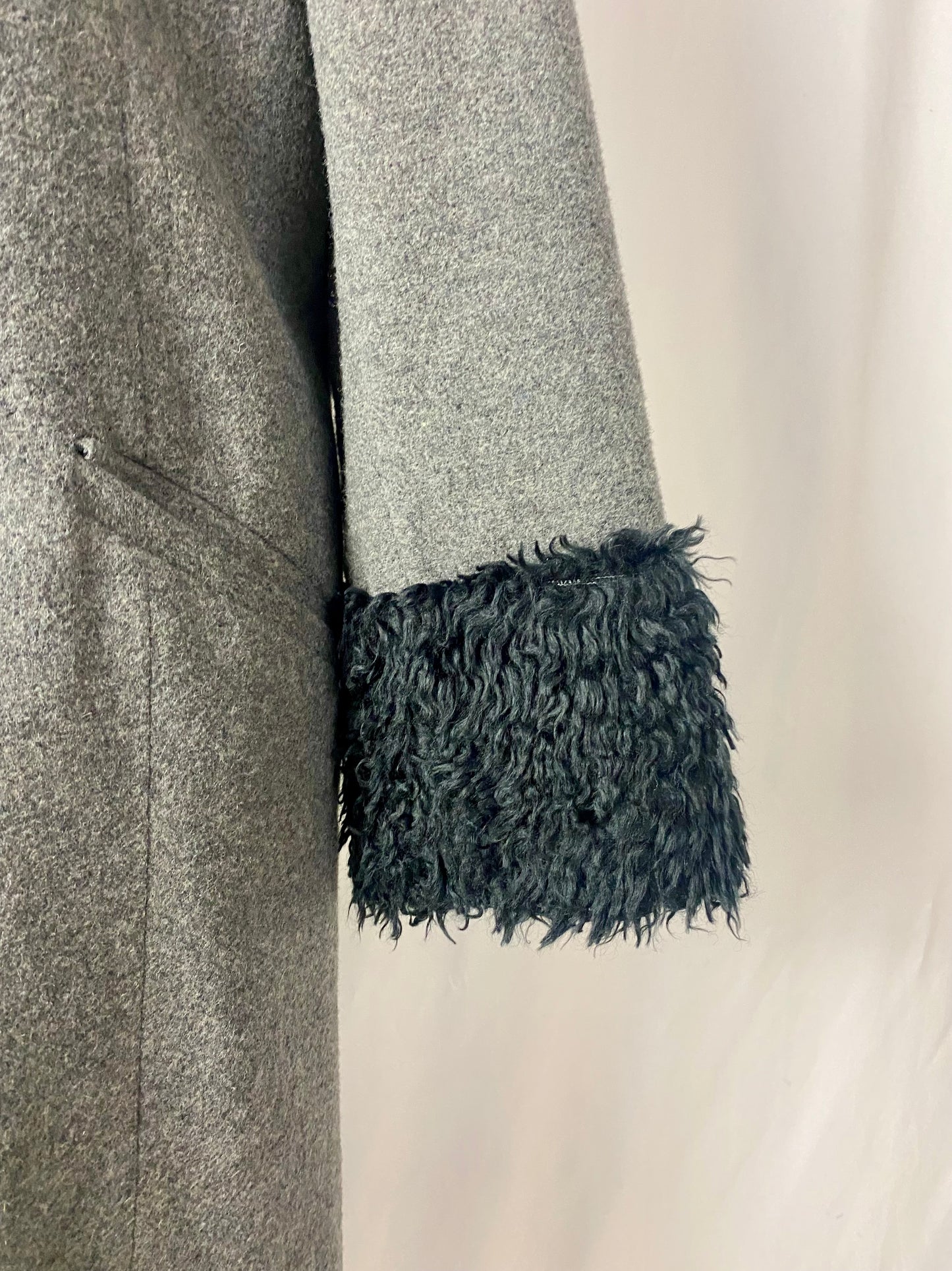 Cappotto lungo grigio in lana - TG. 42/44