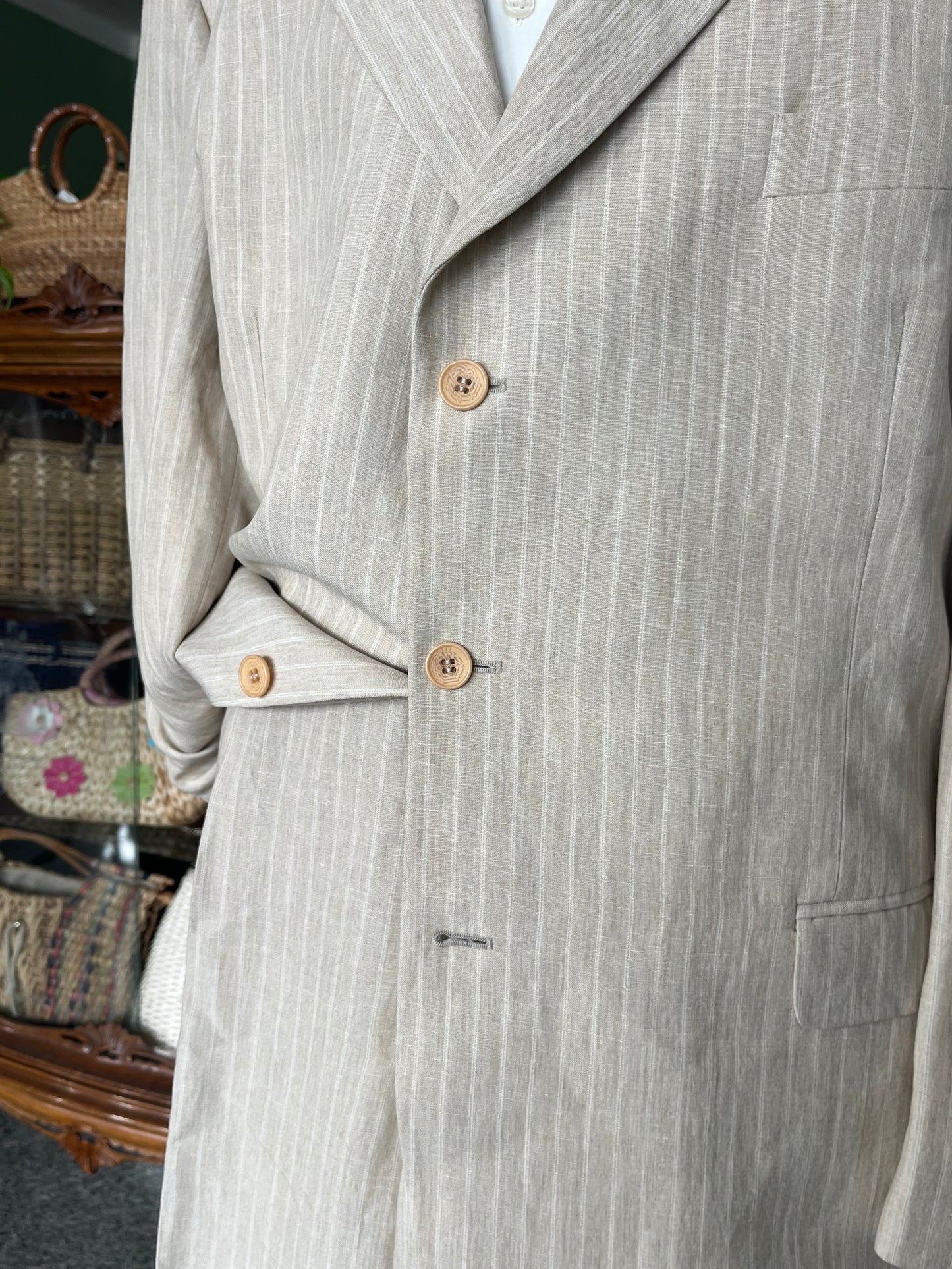 Completo in lino anni '90 tg. 60-62