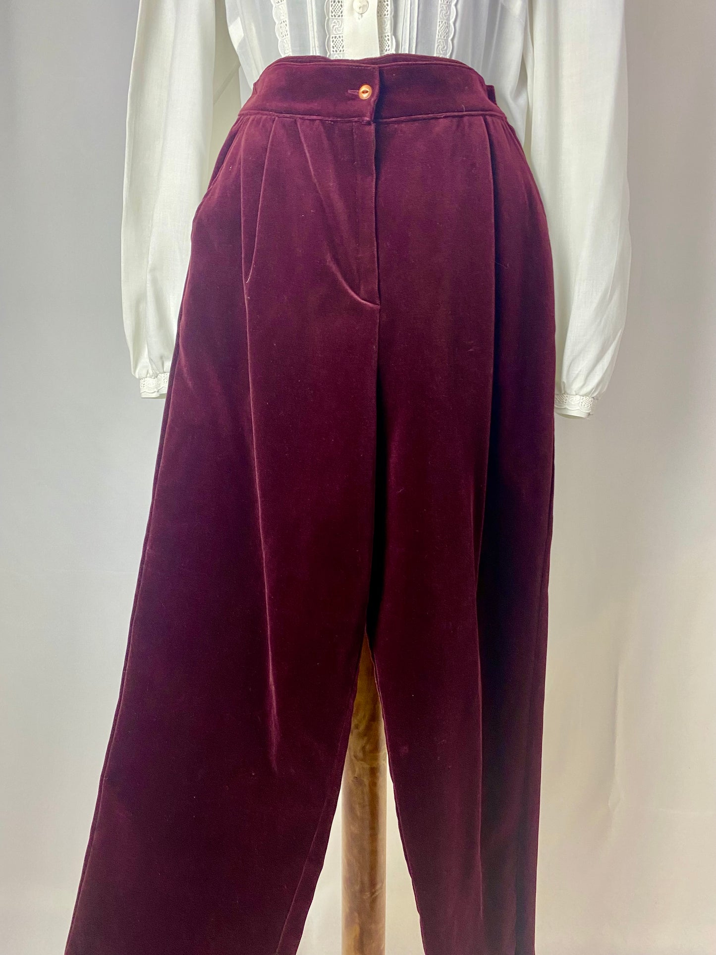 Pantaloni in velluto Borgogna - TG. 38