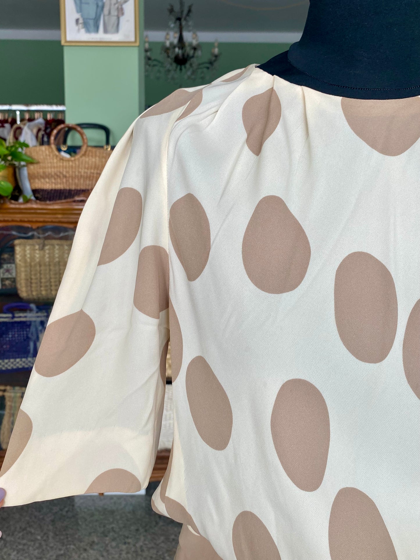 Abito sartoriale a pois grandi - TG. 40 circa