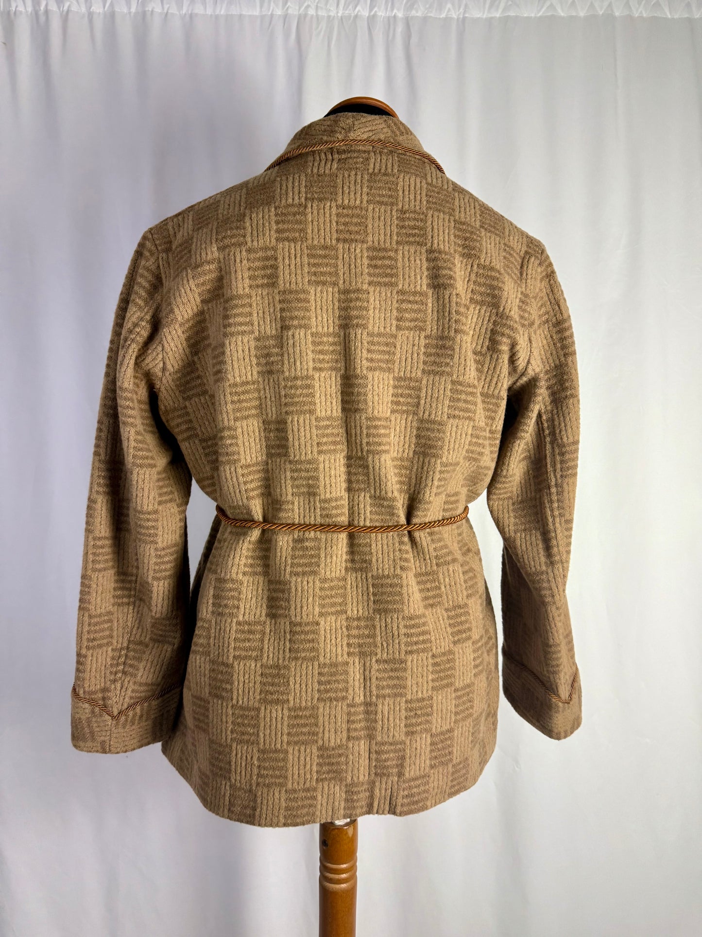 Giacca da camera beige con motivo geometrico - TG. S/M