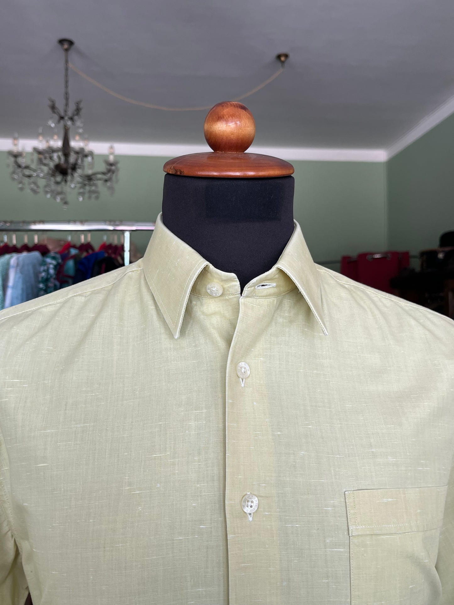 Camicia a maniche corte lino S-M
