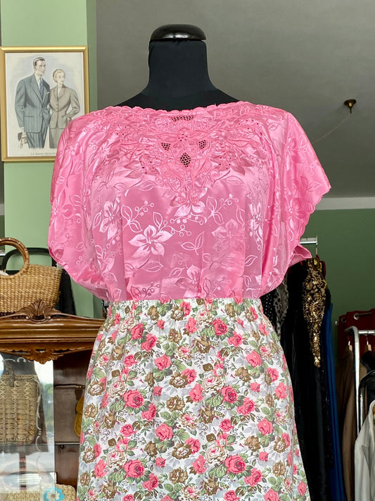 Blusa in seta rosa - TG. 46/48/50