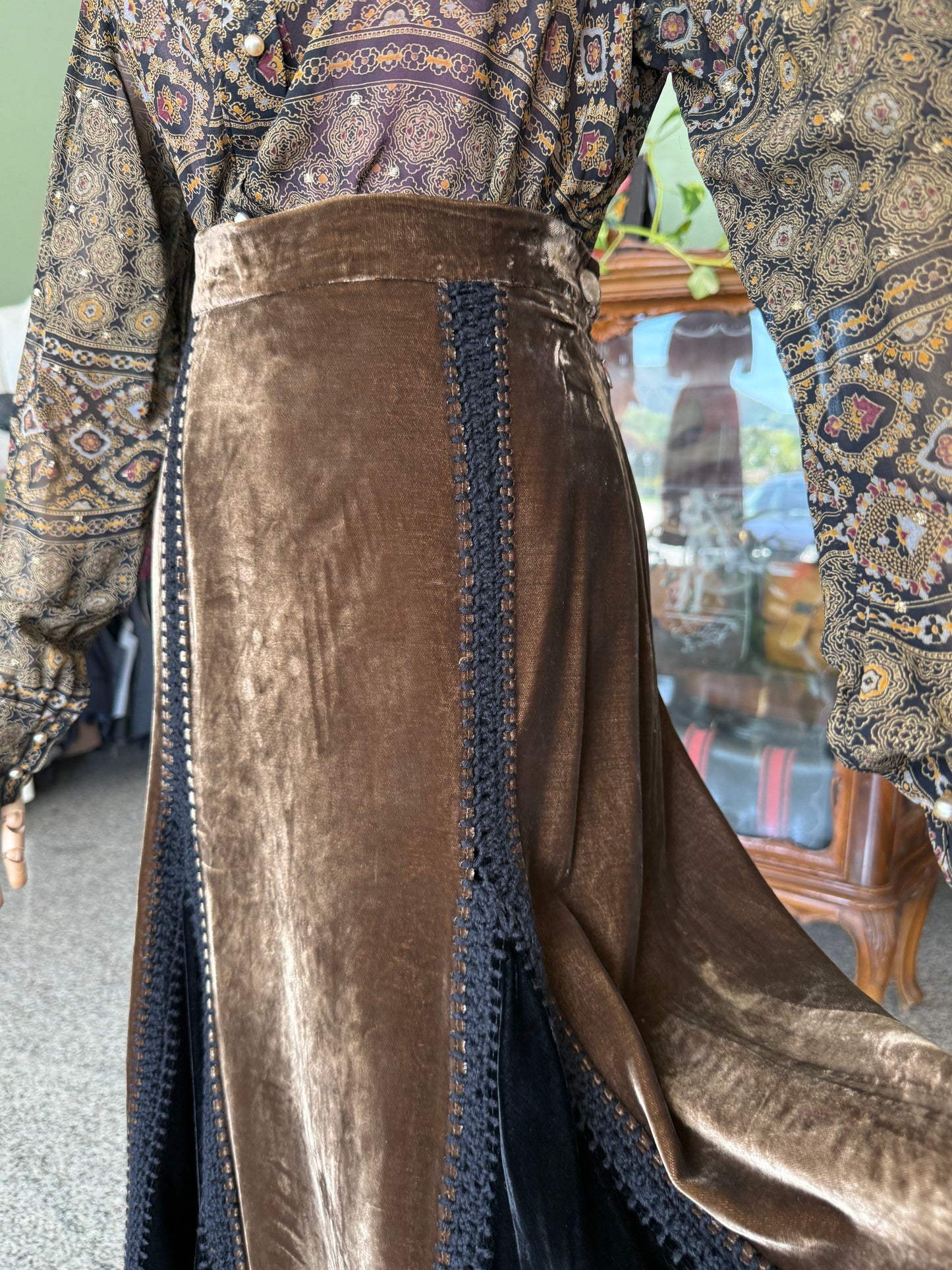 Gonna Alberta Ferretti in velluto di seta  - TG. 44