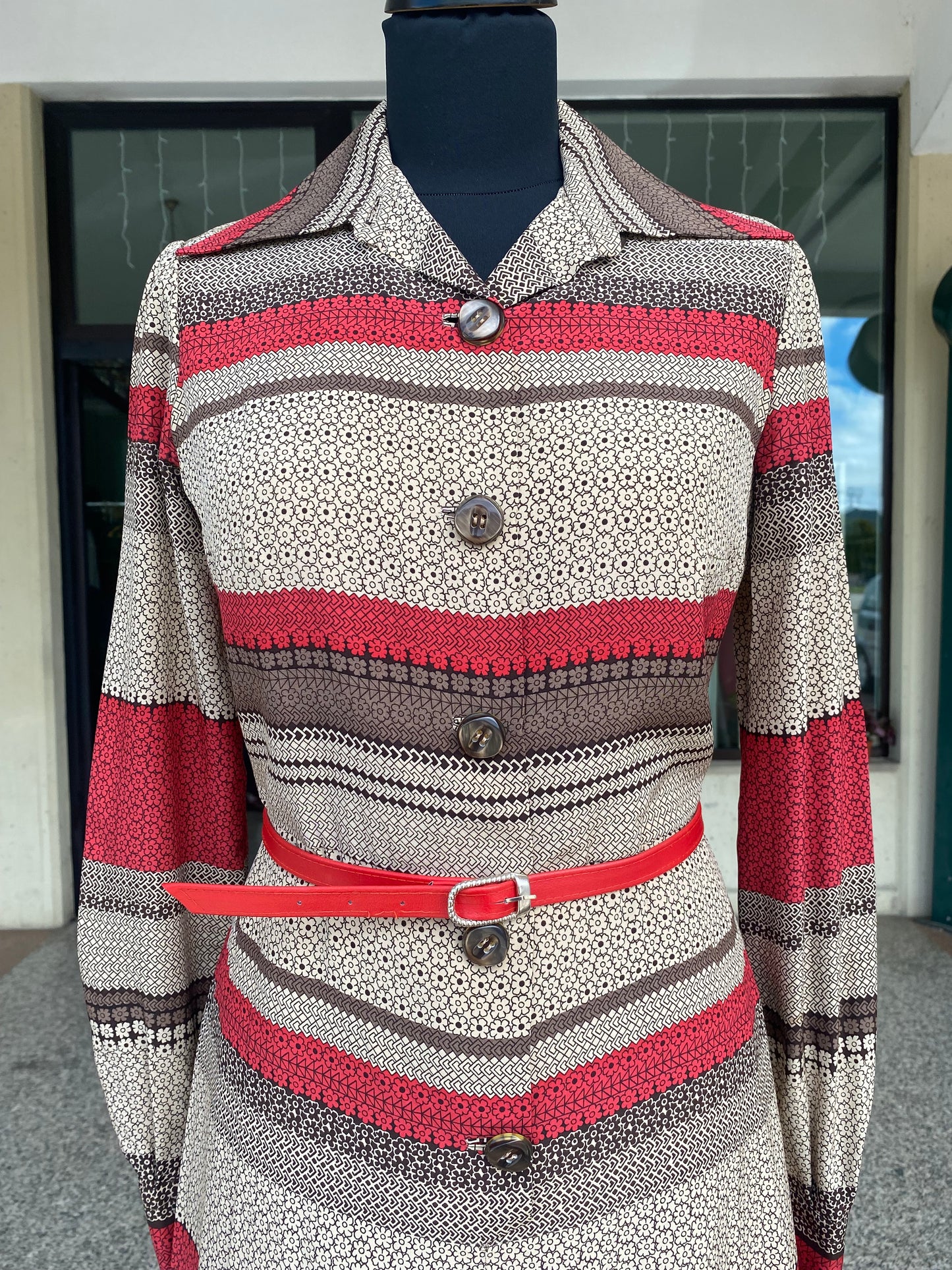 Abito anni ‘70 sartoriale in pura seta - TG. 40