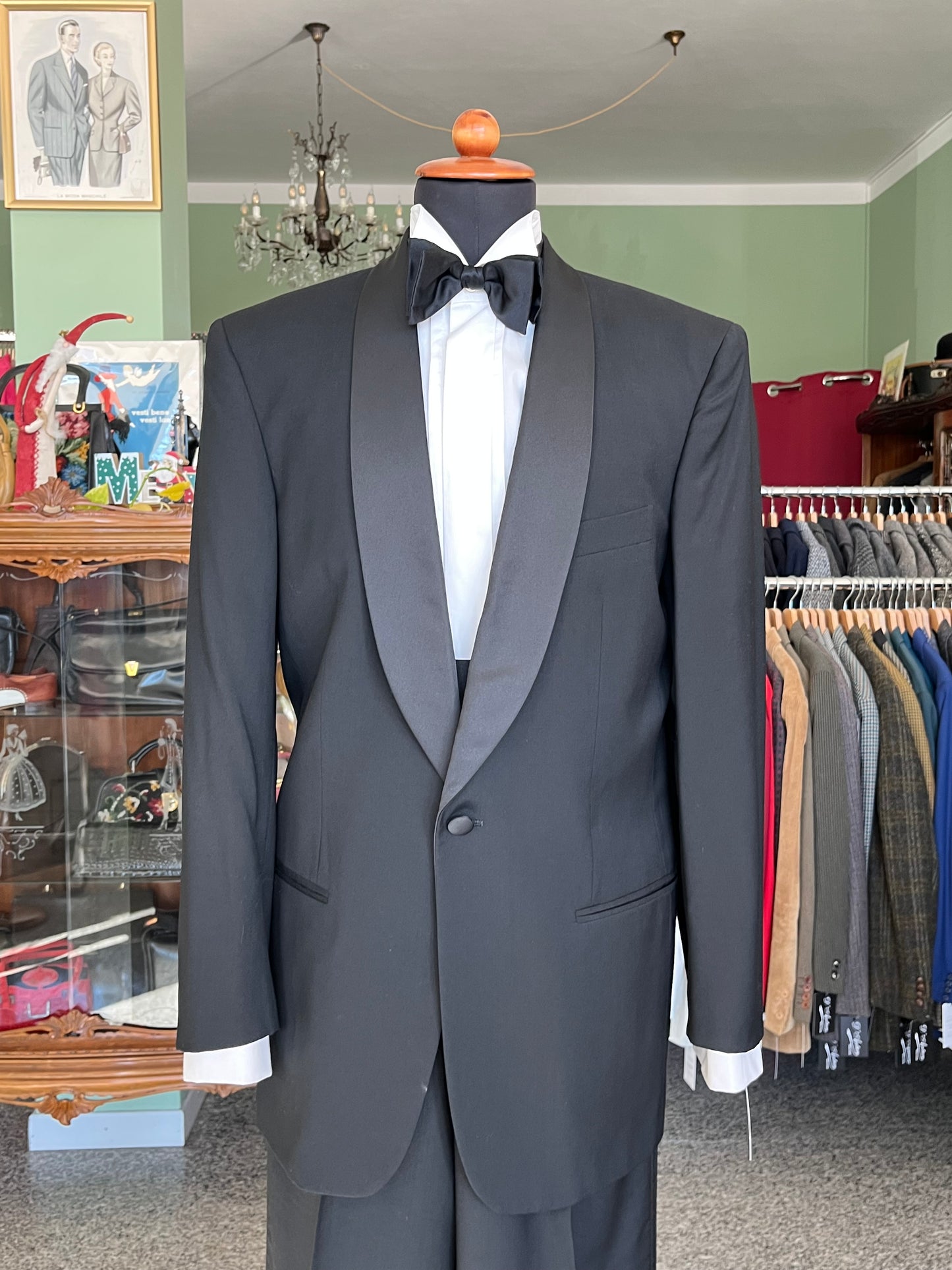 Smoking Valentino anni ‘80 con accessori tg. 48