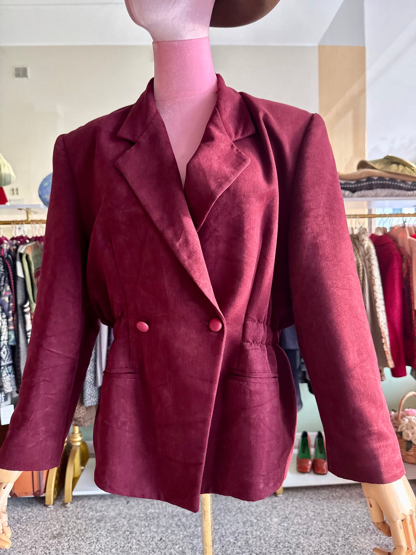 Giacca anni ‘80 borgogna - TG. 48/50