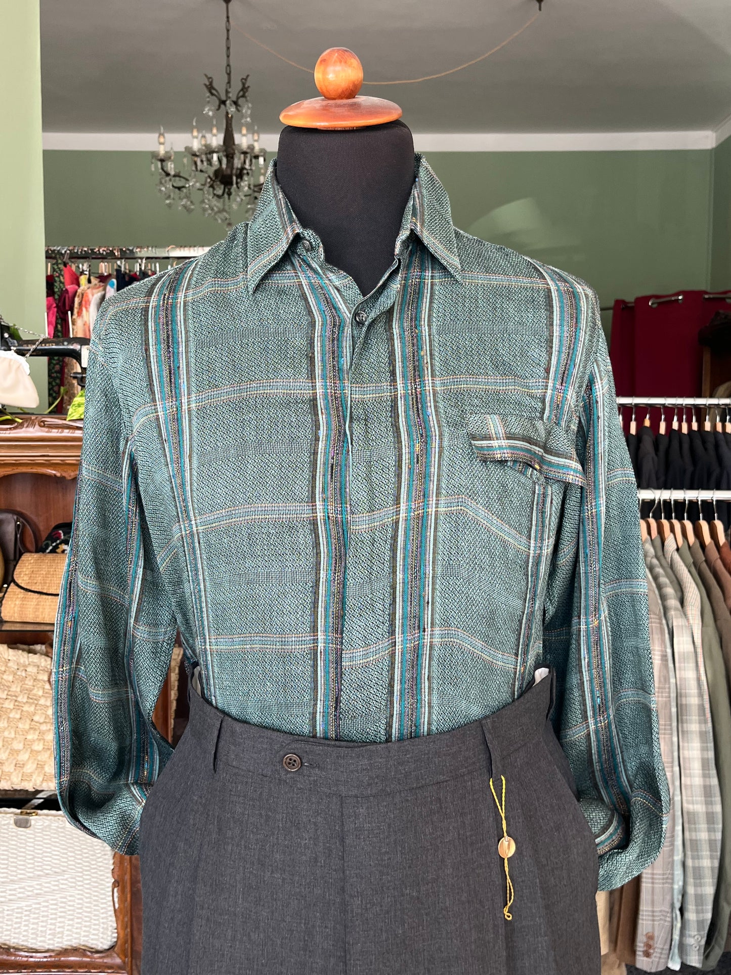 Camicia in lino/viscosa tg. M-L