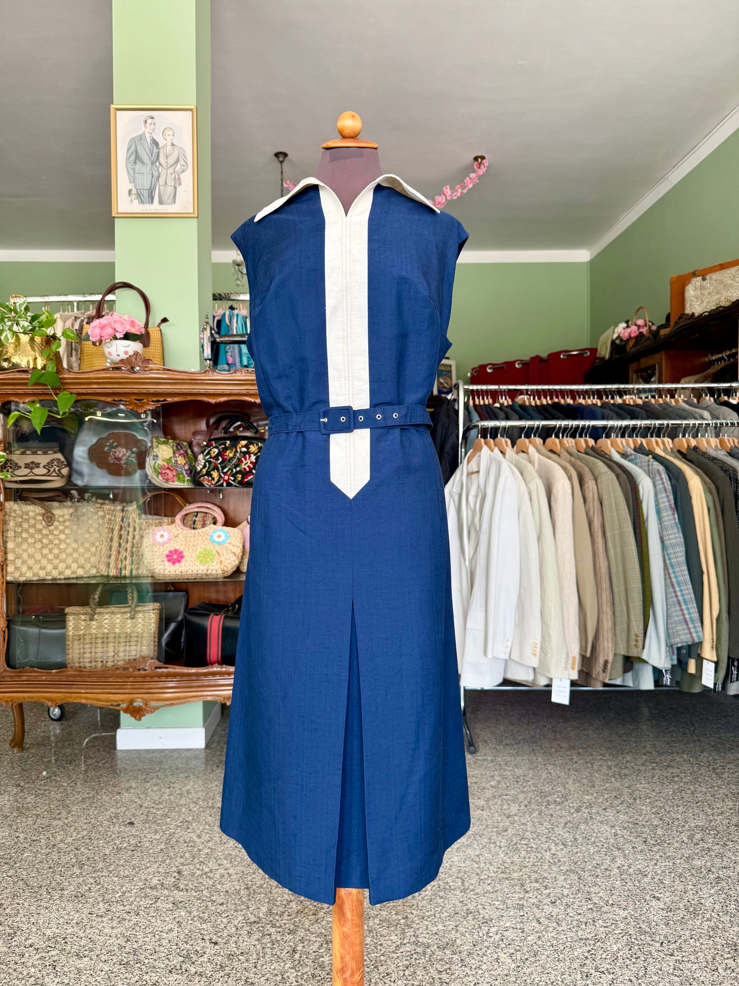 Abito Mod Blu e Bianco Anni ’60/’70 - TG. 50