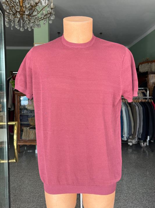 T-shirt a maniche corte cotone/lino tg. 52