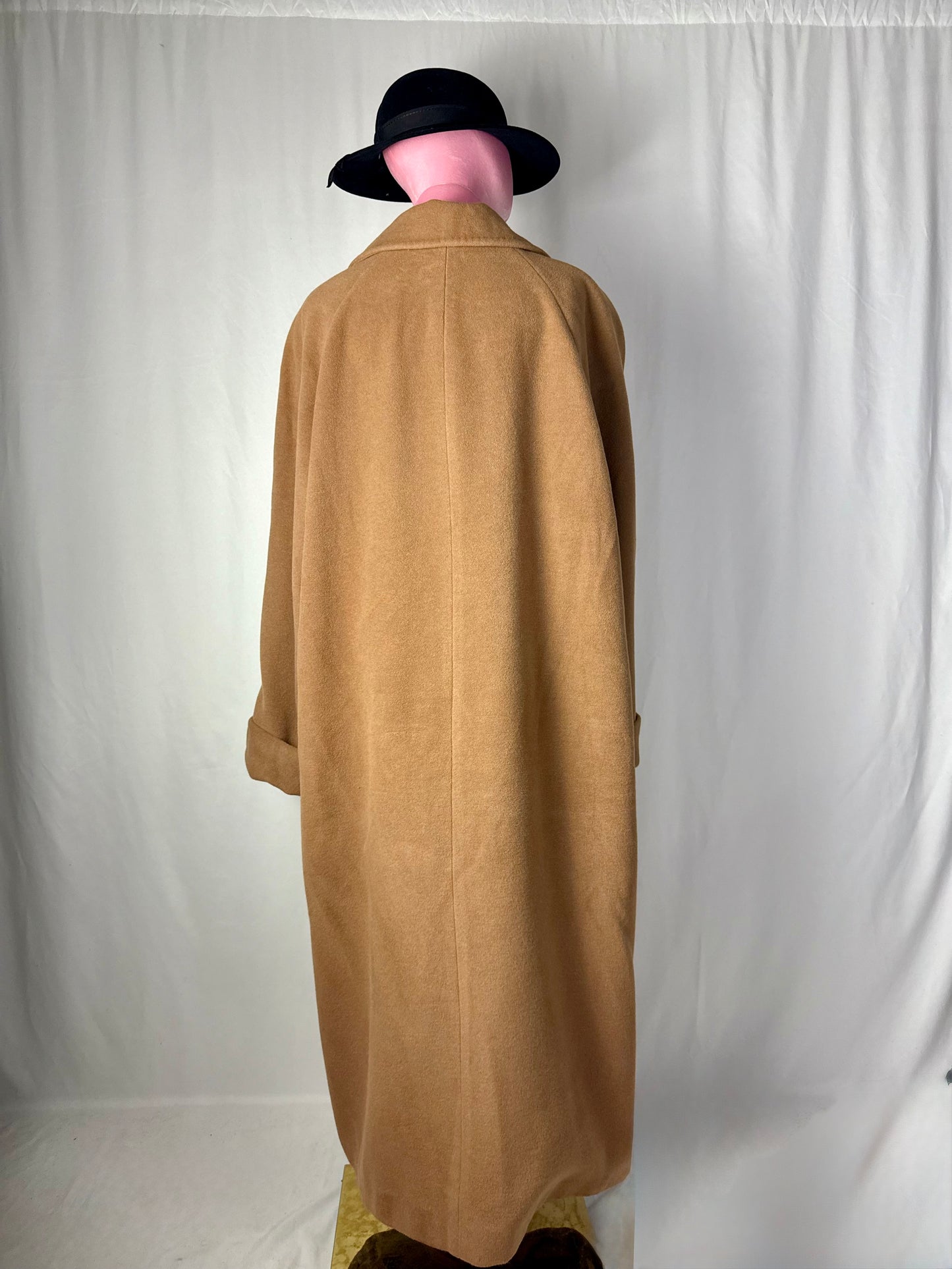 Cappotto anni ‘80 color cammello lana e angora - TG. 58/60