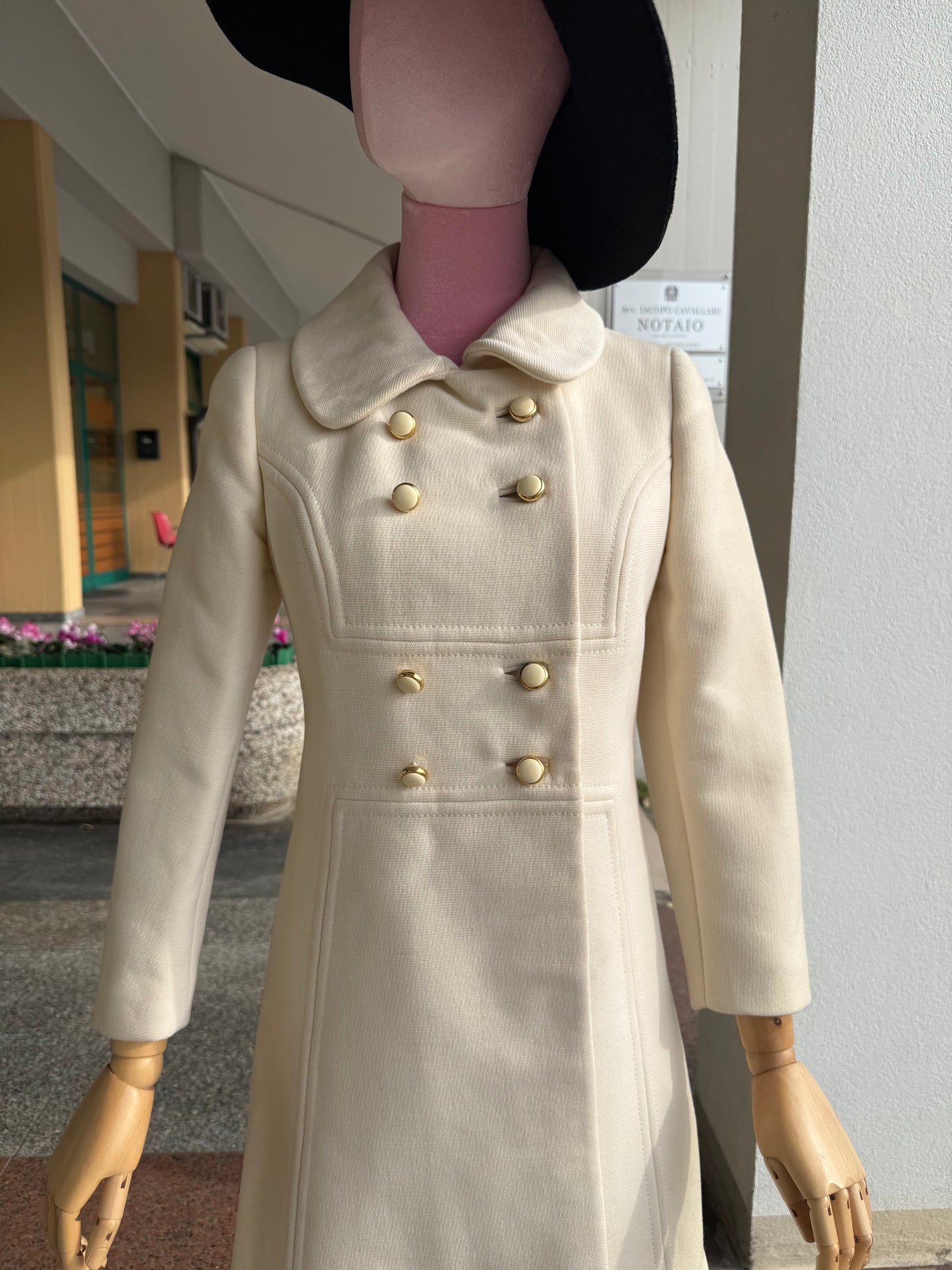 Cappotto anni ‘60 panna - TG. 36/38