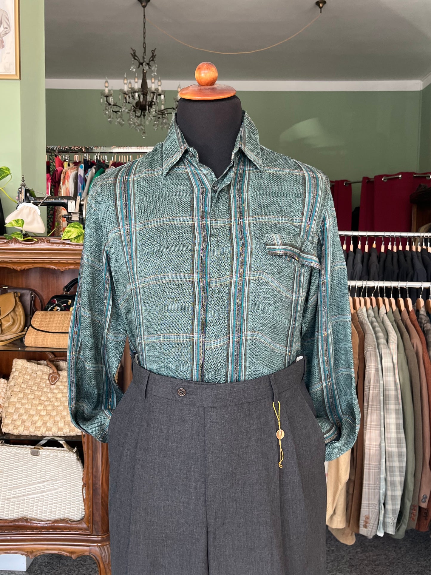 Camicia in lino/viscosa tg. M-L