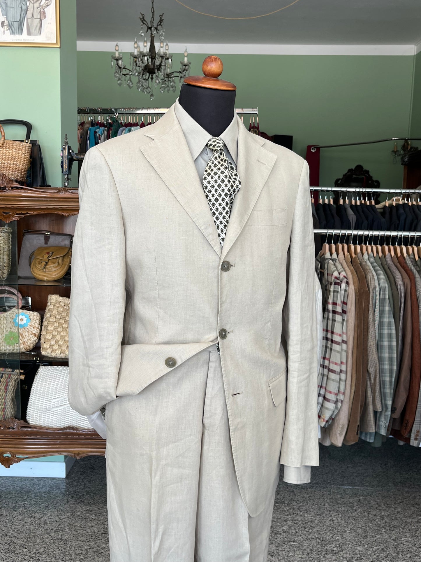 Completo in lino tg. 48