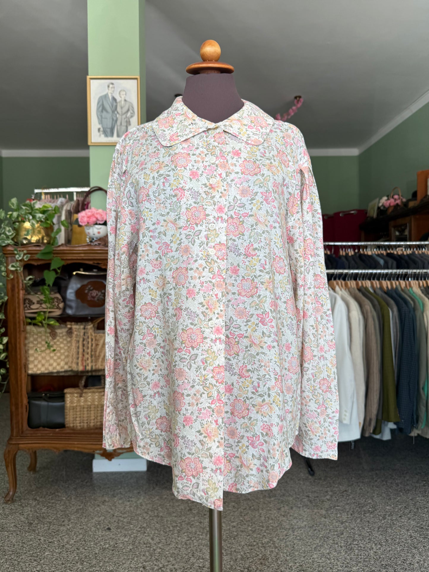 Camicia floreale in cotone - TG. 42
