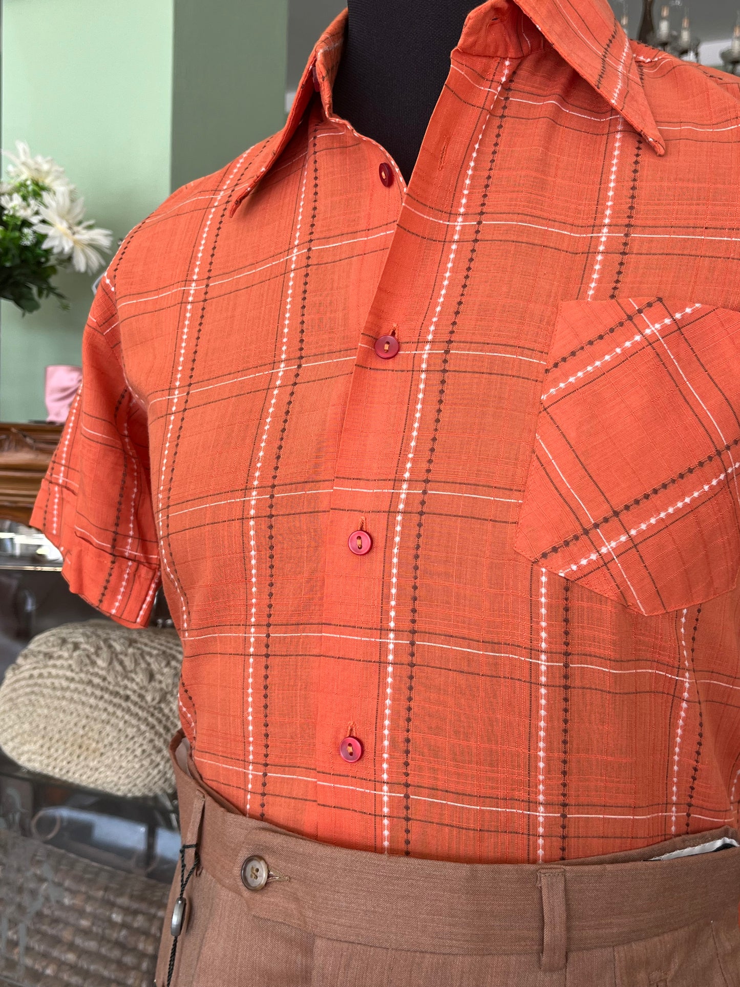 Camicia anni ‘70 a maniche corte tg. S-M