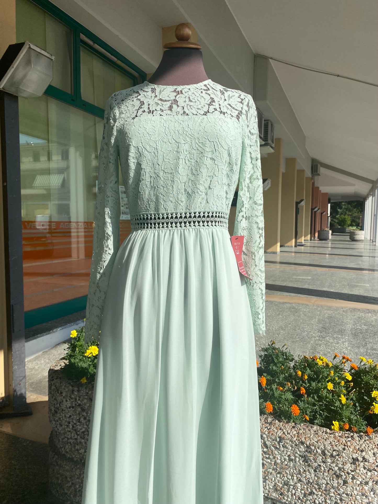 Abito da cerimonia verde acqua - TG. 38