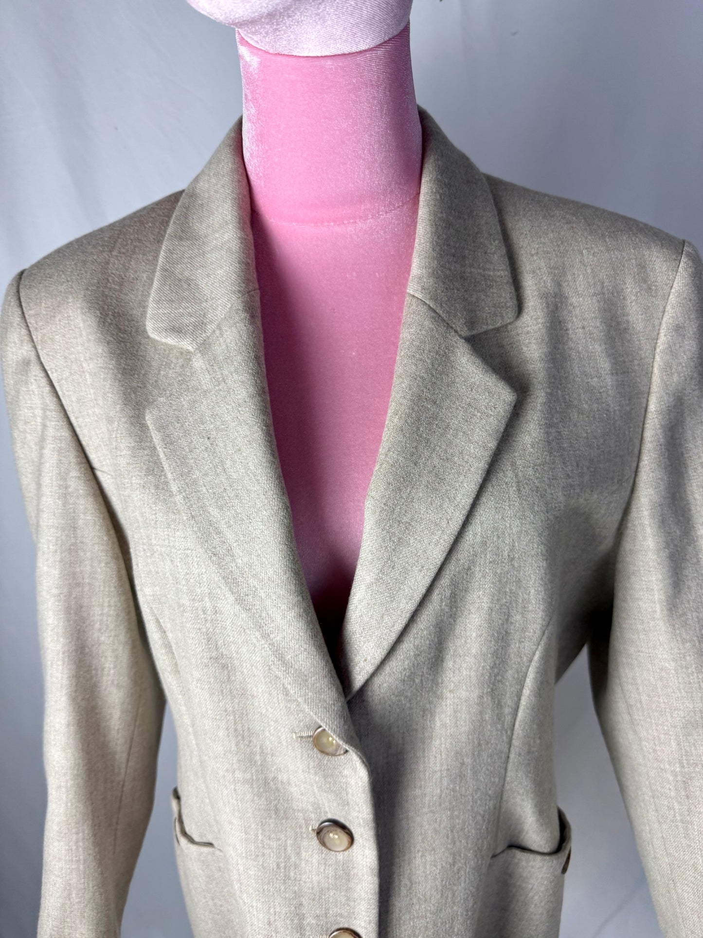 Giacca in pura lana color sabbia - TG. 46